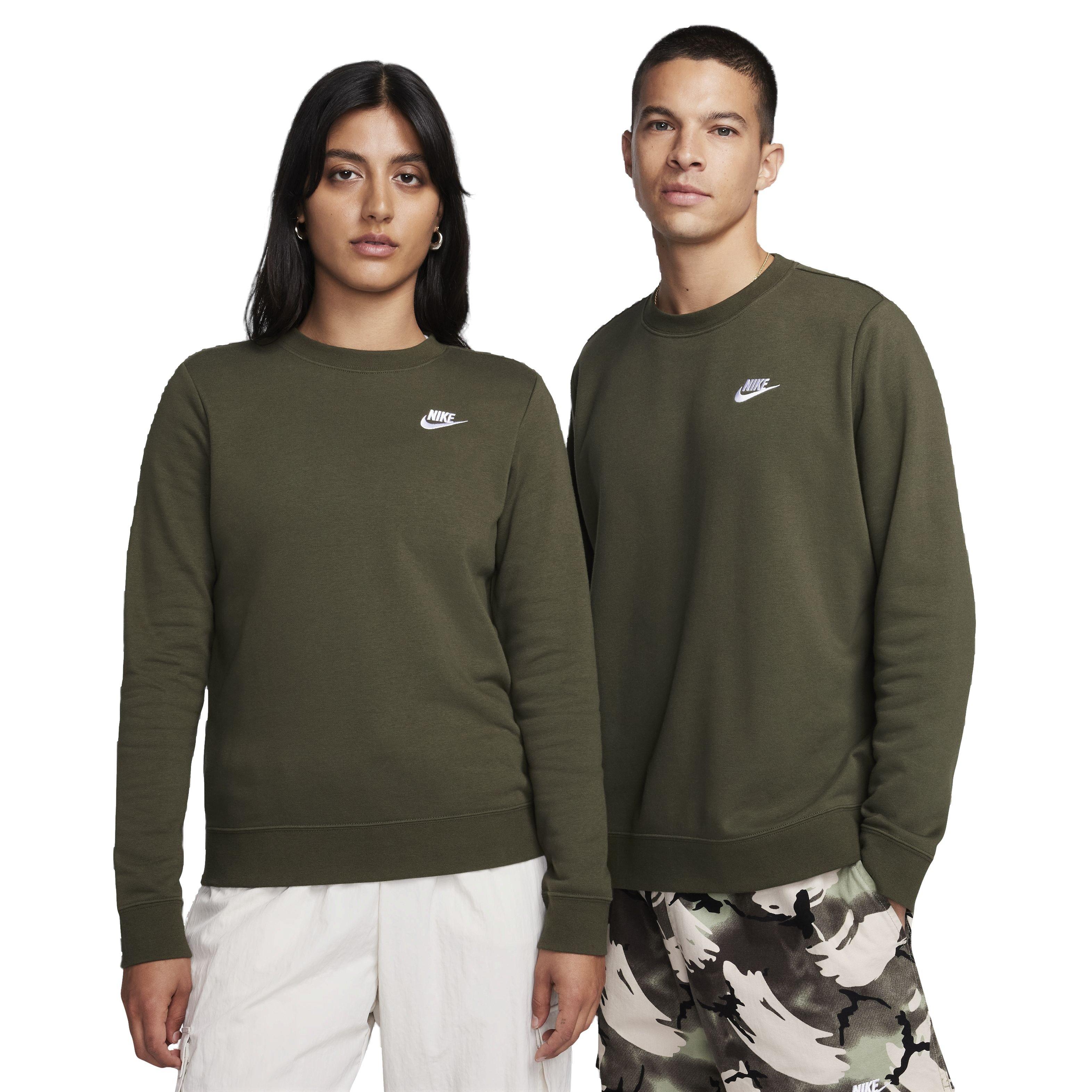 Nike Women's Sportswear Club Fleece Standard Crew-Neck Sweatshirt - GREEN Thumbnail View 1