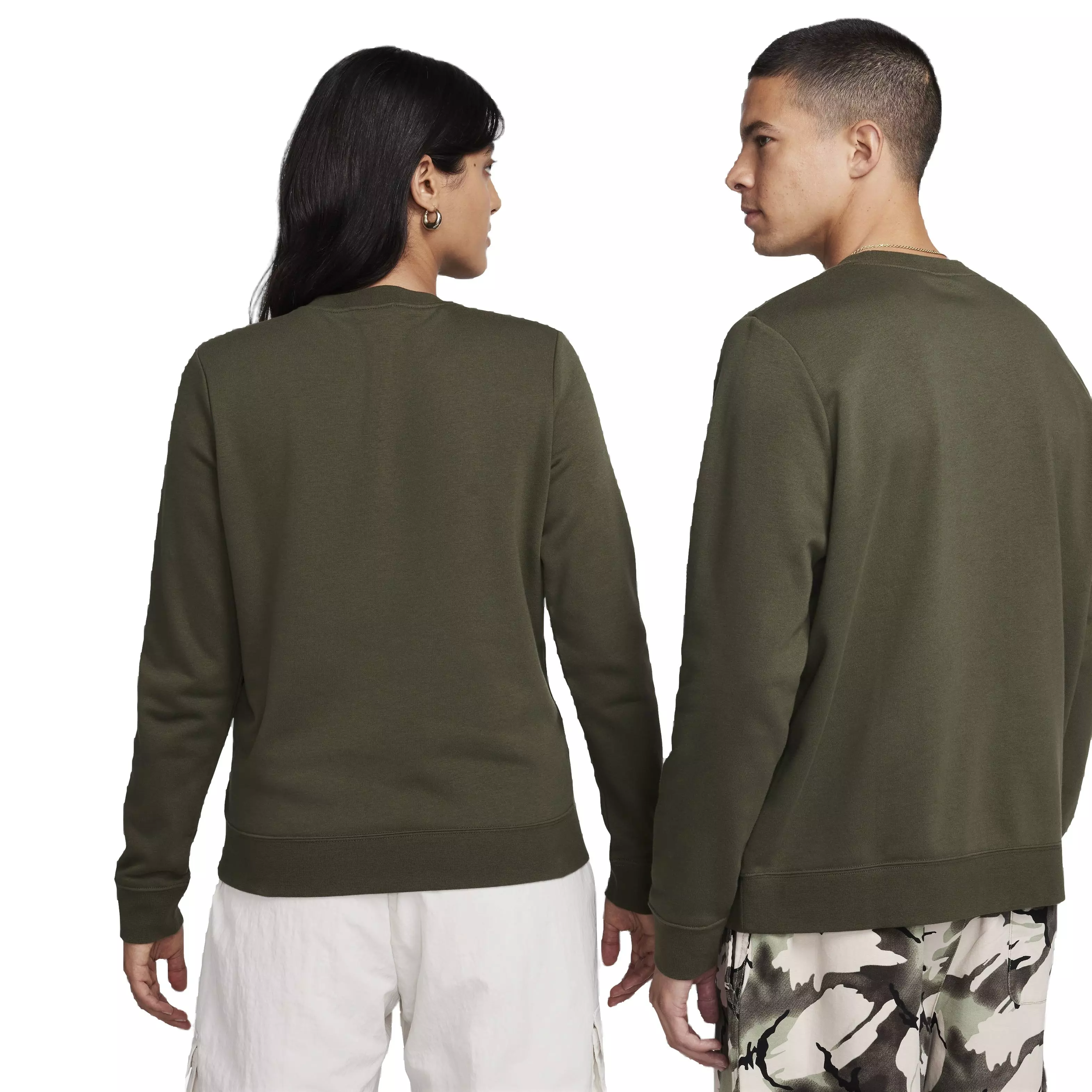 Nike Women's Sportswear Club Fleece Standard Crew-Neck Sweatshirt - GREEN