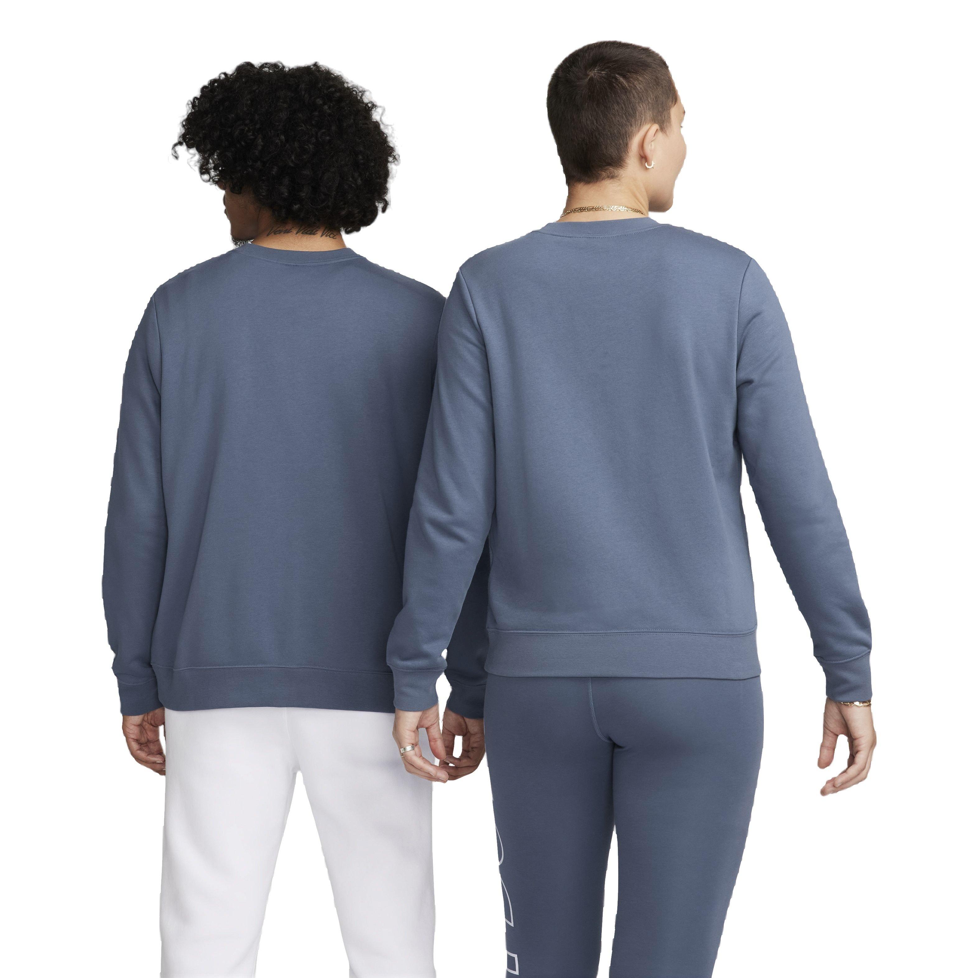 Nike Women's Sportswear Club Fleece Standard Crew-Neck Sweatshirt - BLUE Thumbnail View 2