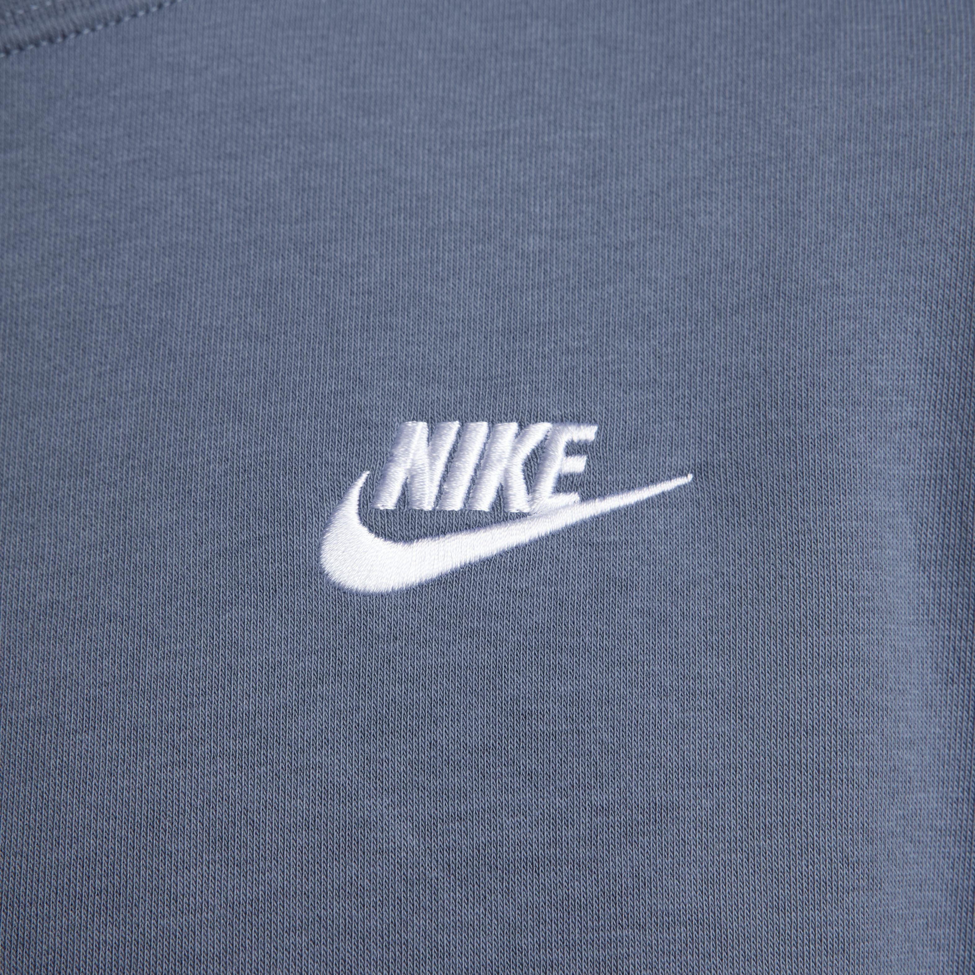 Nike Women's Sportswear Club Fleece Standard Crew-Neck Sweatshirt - BLUE Thumbnail View 4
