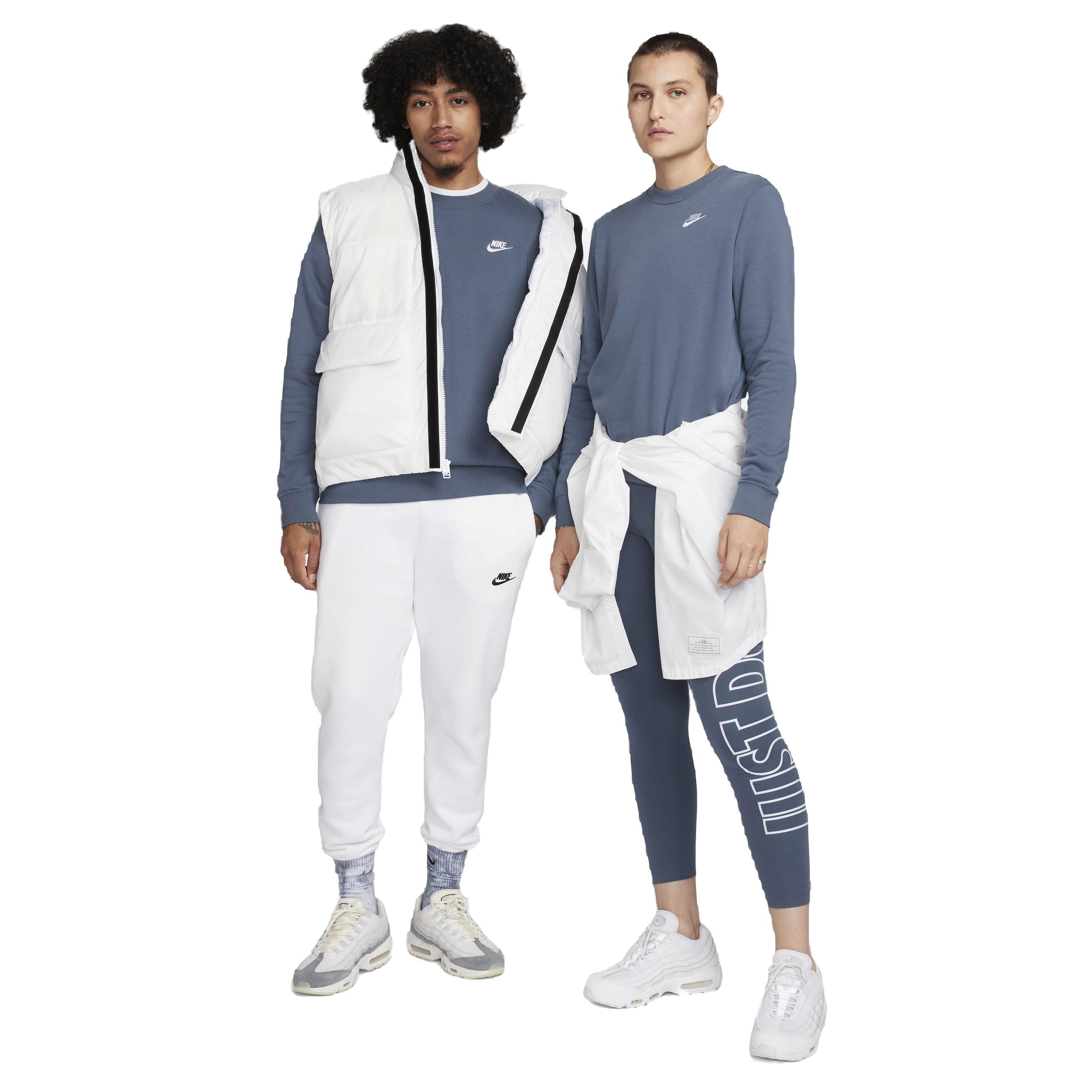 Nike Women's Sportswear Club Fleece Standard Crew-Neck Sweatshirt - BLUE Thumbnail View 5