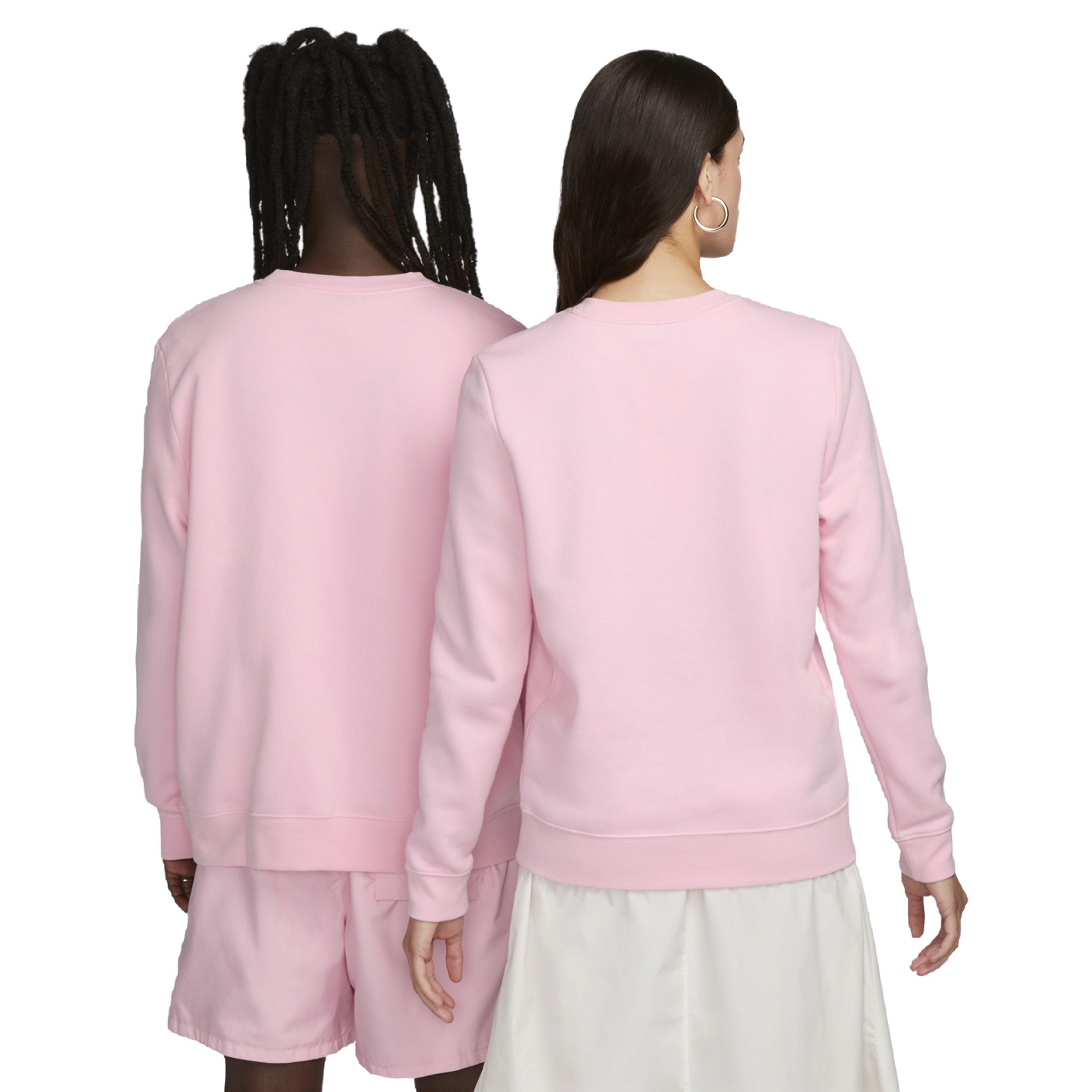 Nike Women's Sportswear Club Fleece Standard Crew-Neck Sweatshirt - PINK Thumbnail View 2