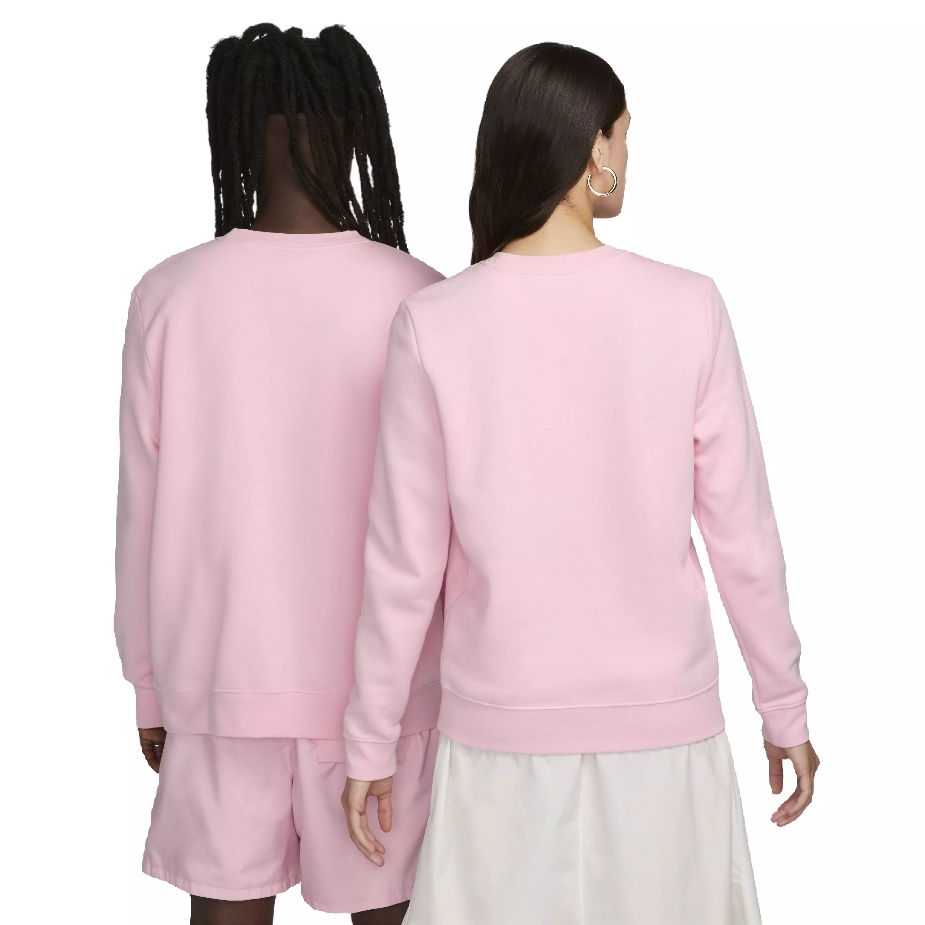 Nike Women's Sportswear Club Fleece Standard Crew-Neck Sweatshirt - PINK