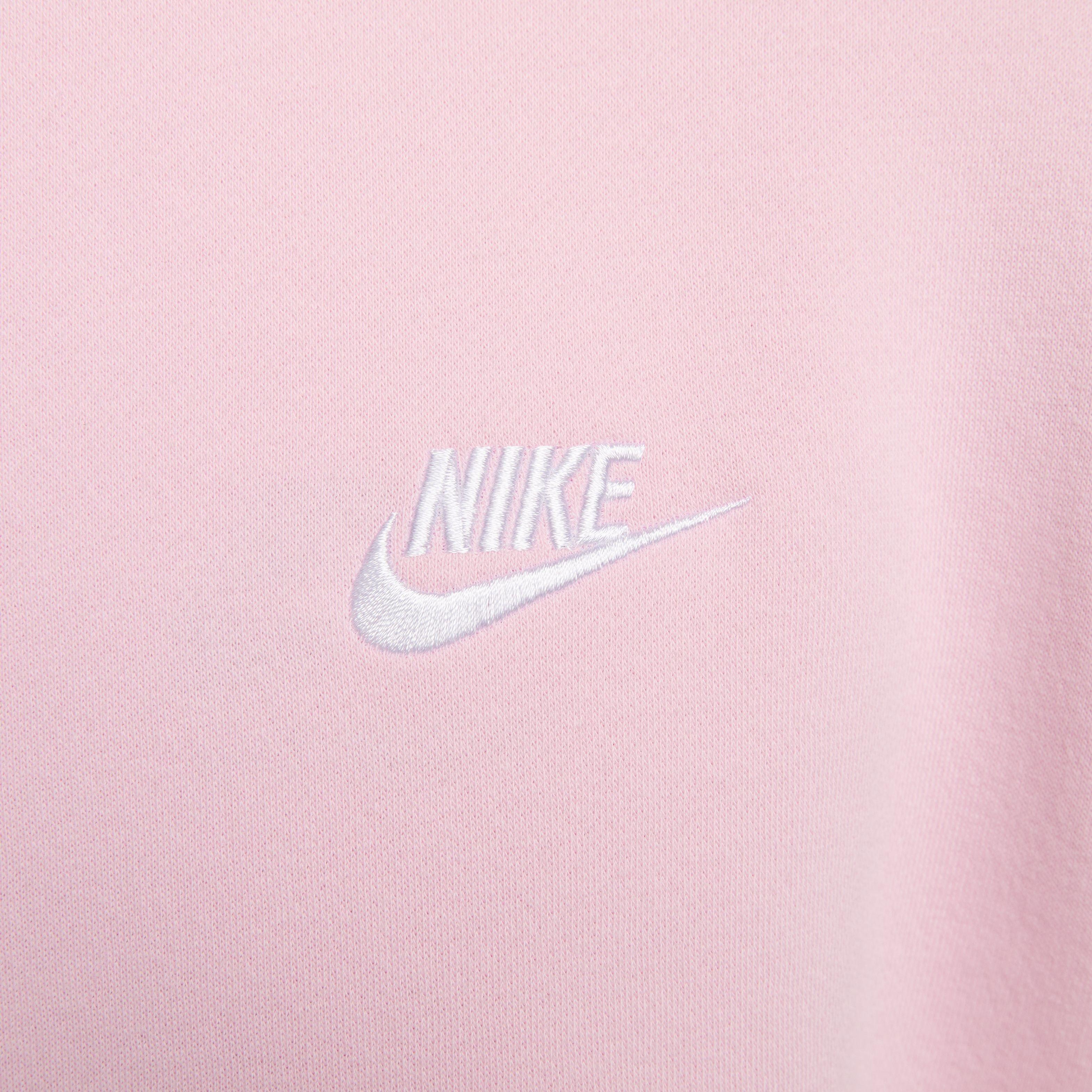 Nike Women's Sportswear Club Fleece Standard Crew-Neck Sweatshirt - PINK Thumbnail View 4