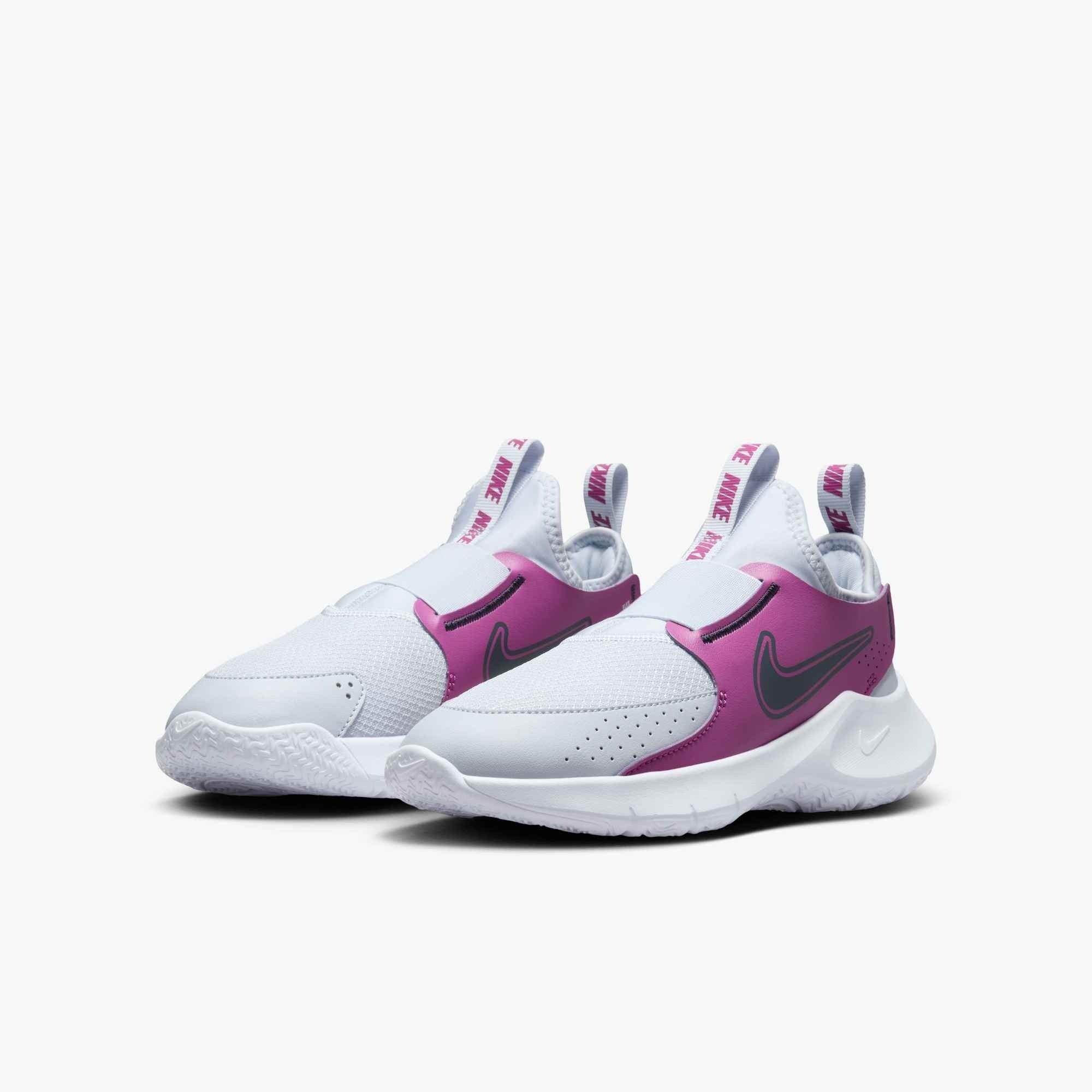 Nike Flex Runner 3 "Football Grey/Hot Fuchsia/White/Thunder Blue" Grade School Boys' Running Shoe - GREY/FUCHSIA Thumbnail View 4