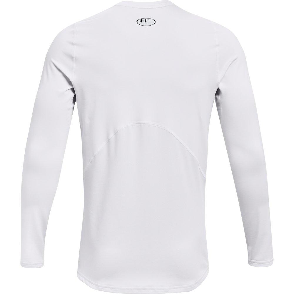 Under Armour Men's White/Black ColdGear Fitted Crew Shirt - WHITE/BLACK Thumbnail View 5