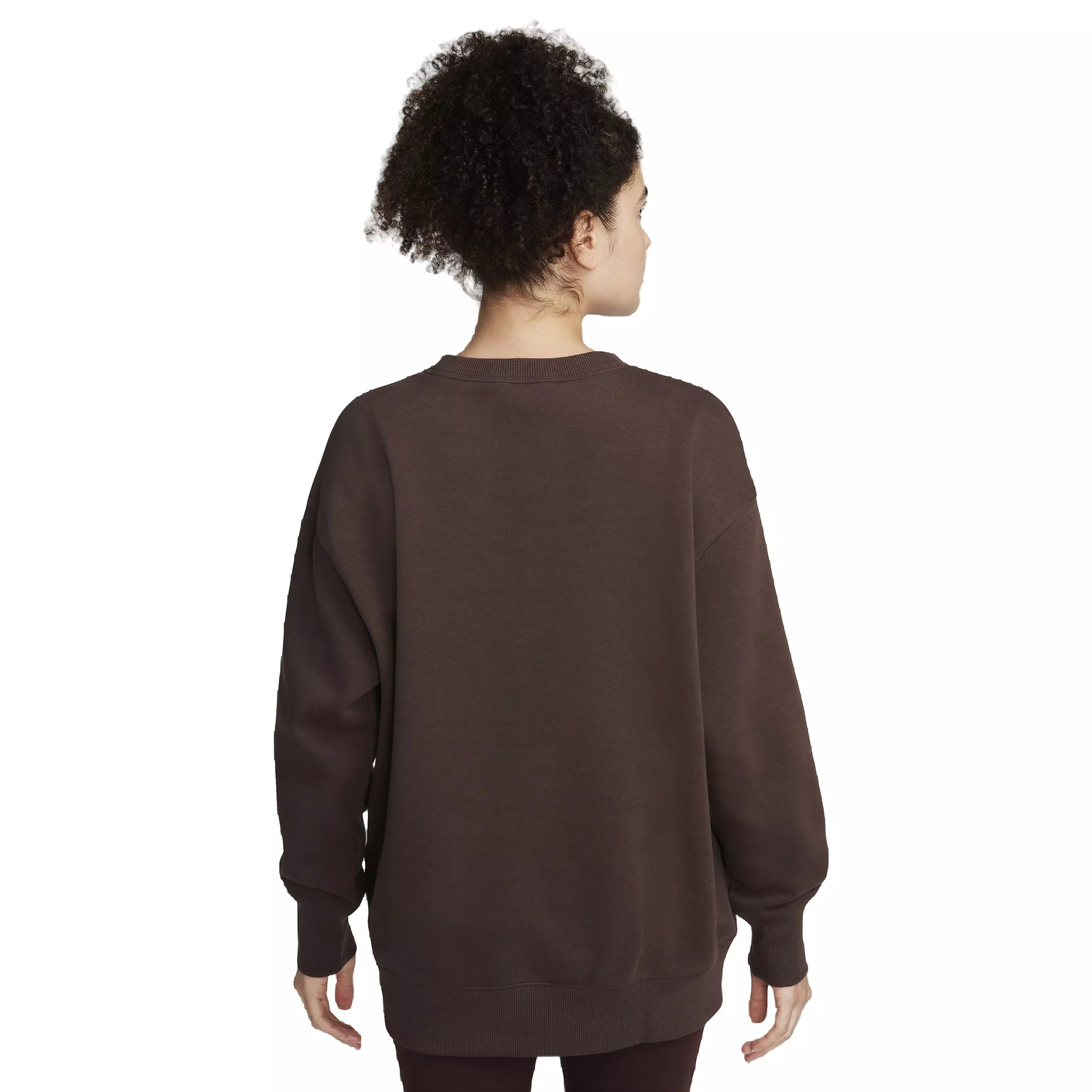 Nike Women's Sportswear Phoenix Fleece Oversized Crewneck Sweatshirt - BROWN