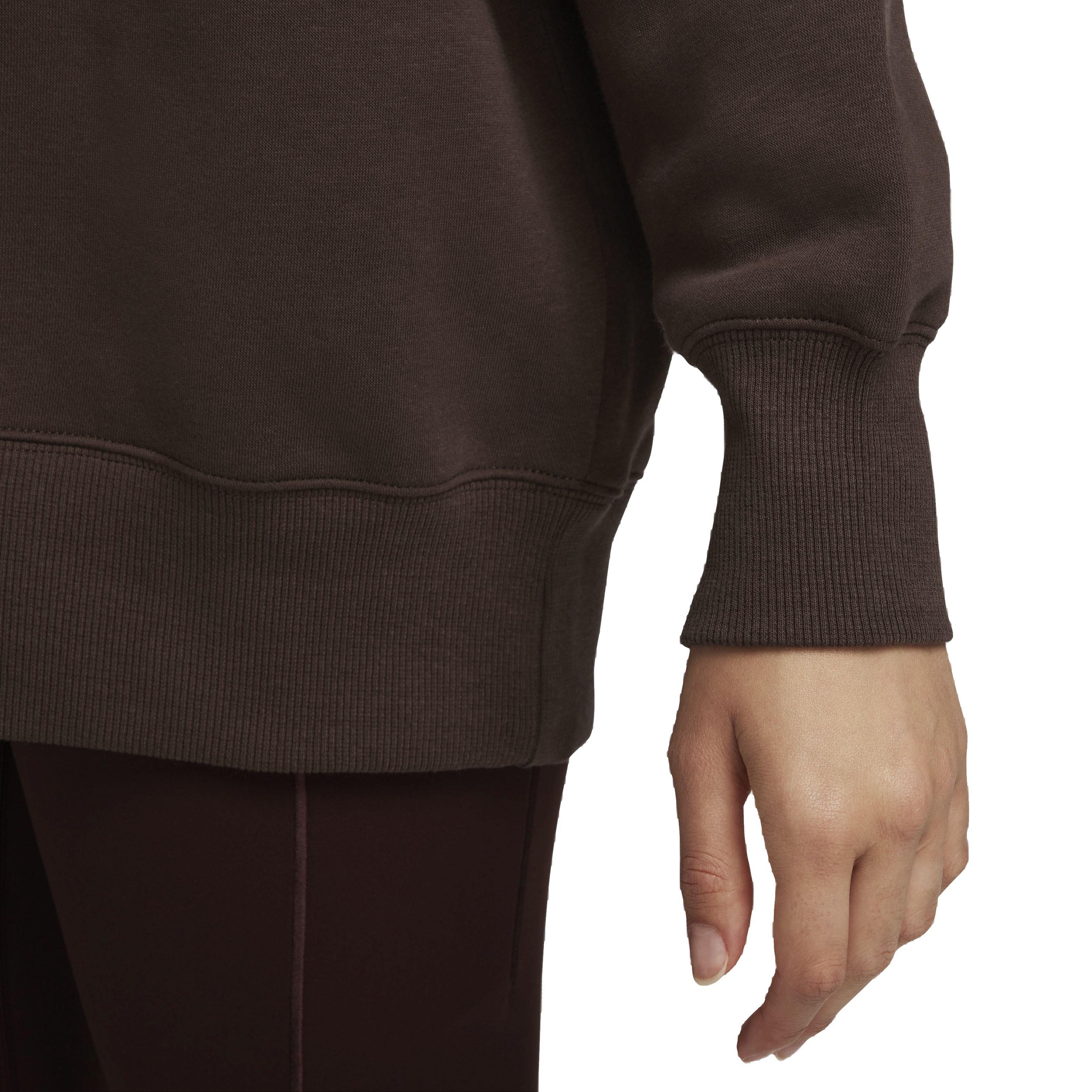 Nike Women's Sportswear Phoenix Fleece Oversized Crewneck Sweatshirt - BROWN Thumbnail View 5