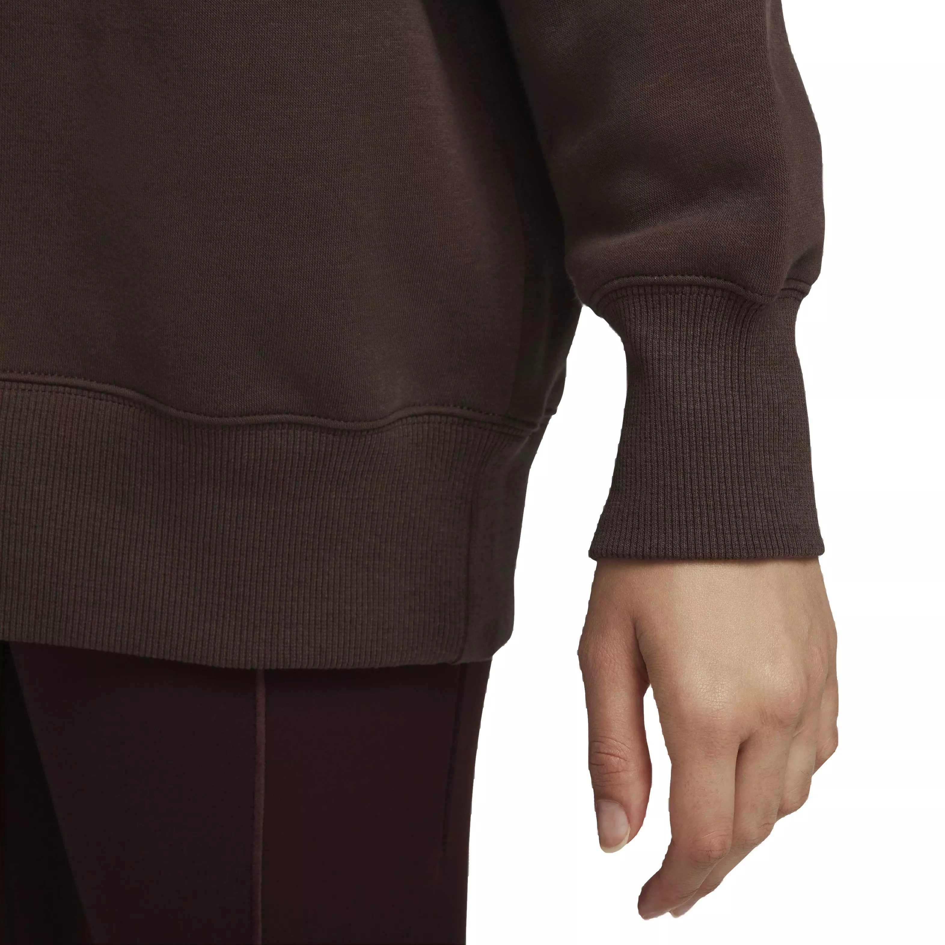 Nike Women's Sportswear Phoenix Fleece Oversized Crewneck Sweatshirt - BROWN