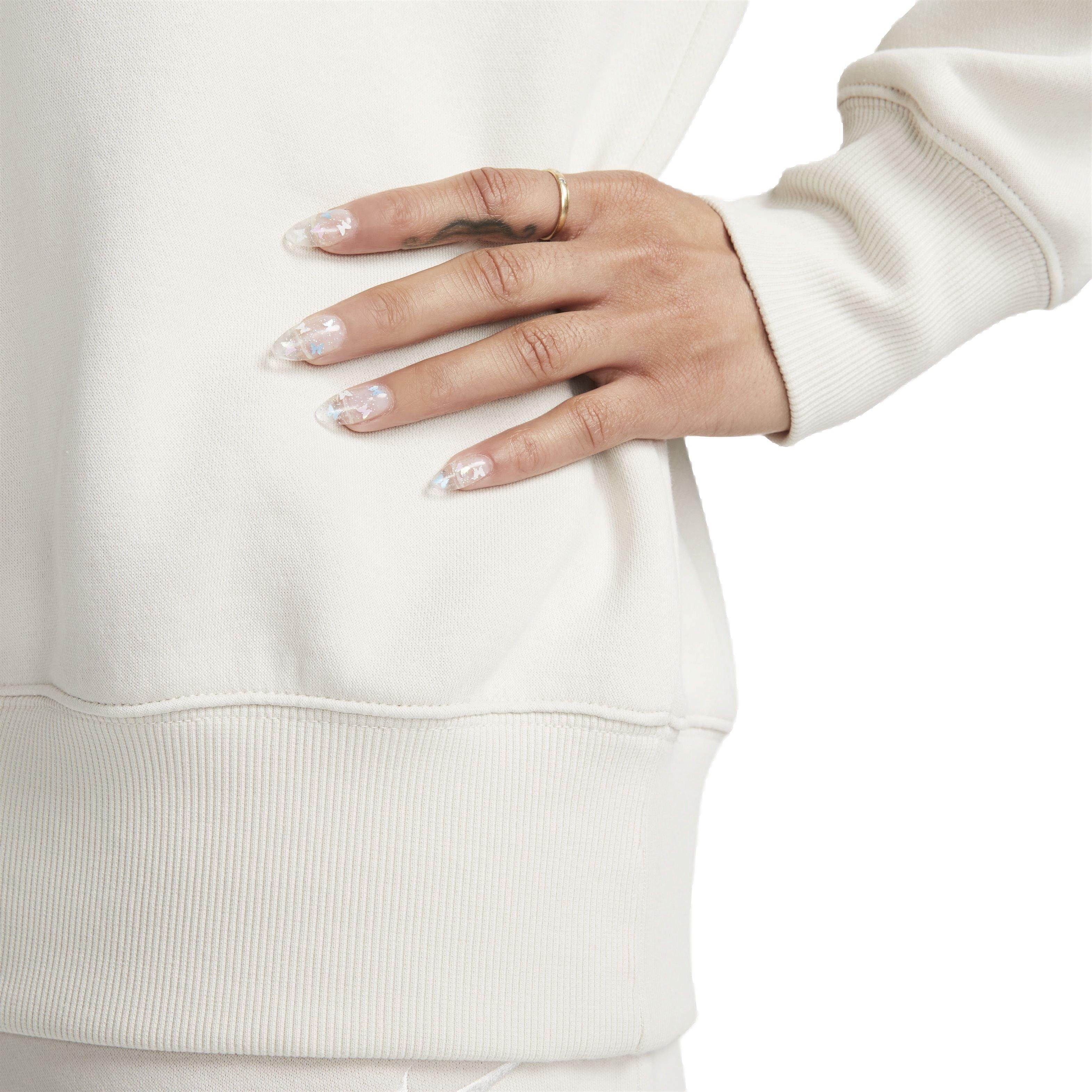 Nike Women's Sportswear Phoenix Fleece Oversized Crewneck Sweatshirt - LT BROWN Thumbnail View 4