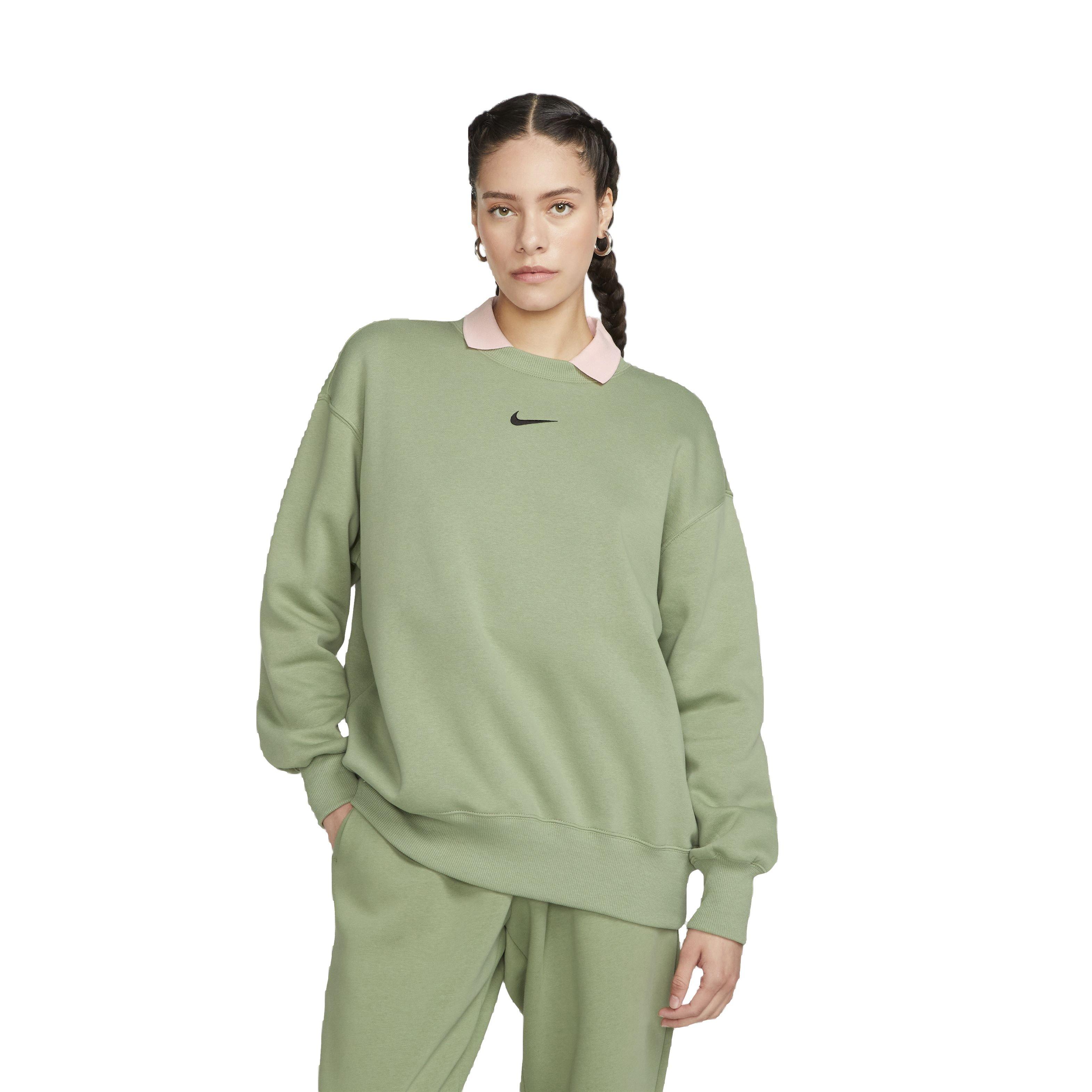 Nike Women's Sportswear Phoenix Fleece Oversized Crewneck Sweatshirt - GREEN Thumbnail View 1