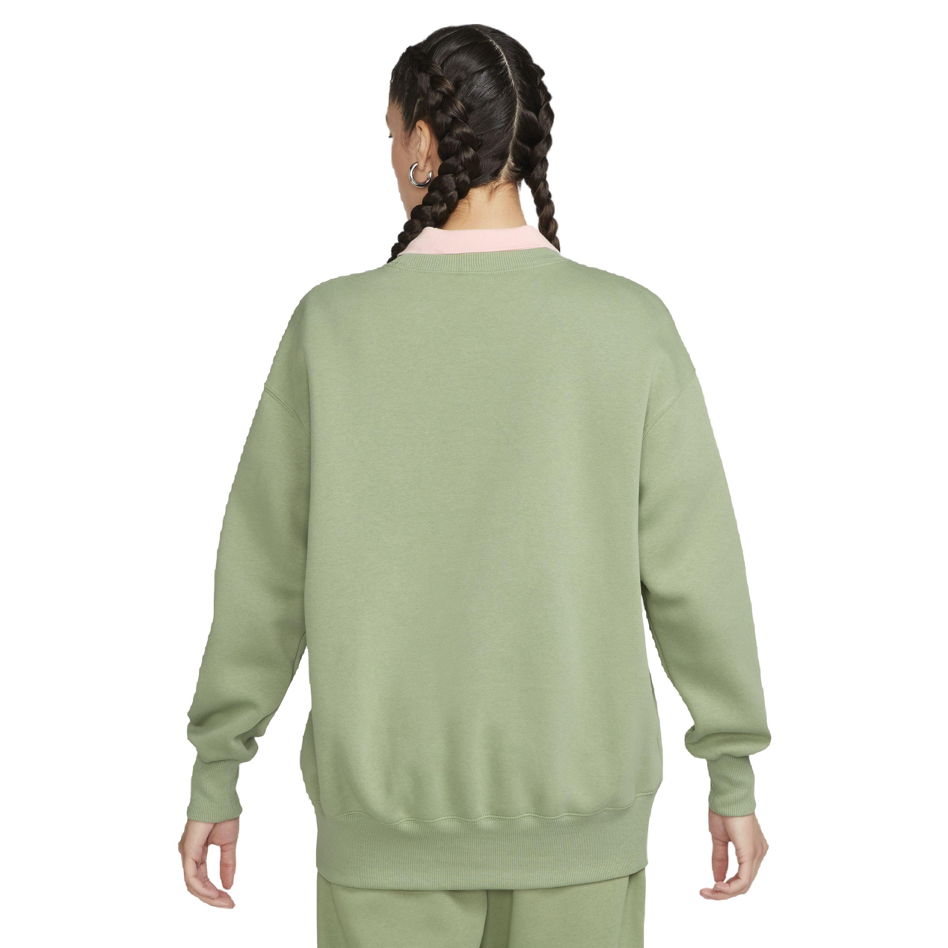 Nike Women's Sportswear Phoenix Fleece Oversized Crewneck Sweatshirt - GREEN Thumbnail View 2