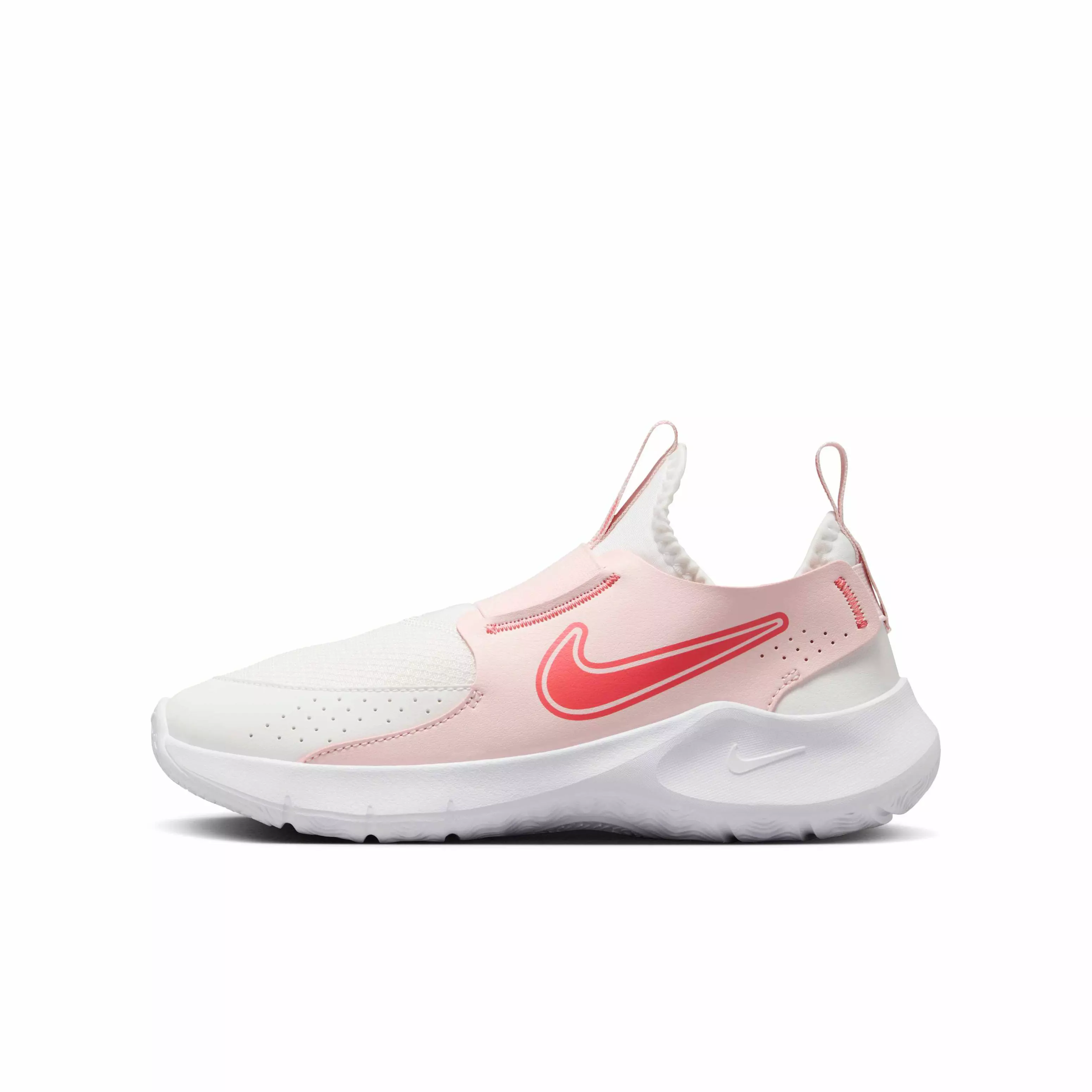 Nike Flex Runner 3 "Summit White/Echo Pink/Magic Ember" Grade School Girls' Running Shoe - WHITE/PINK/EMBER