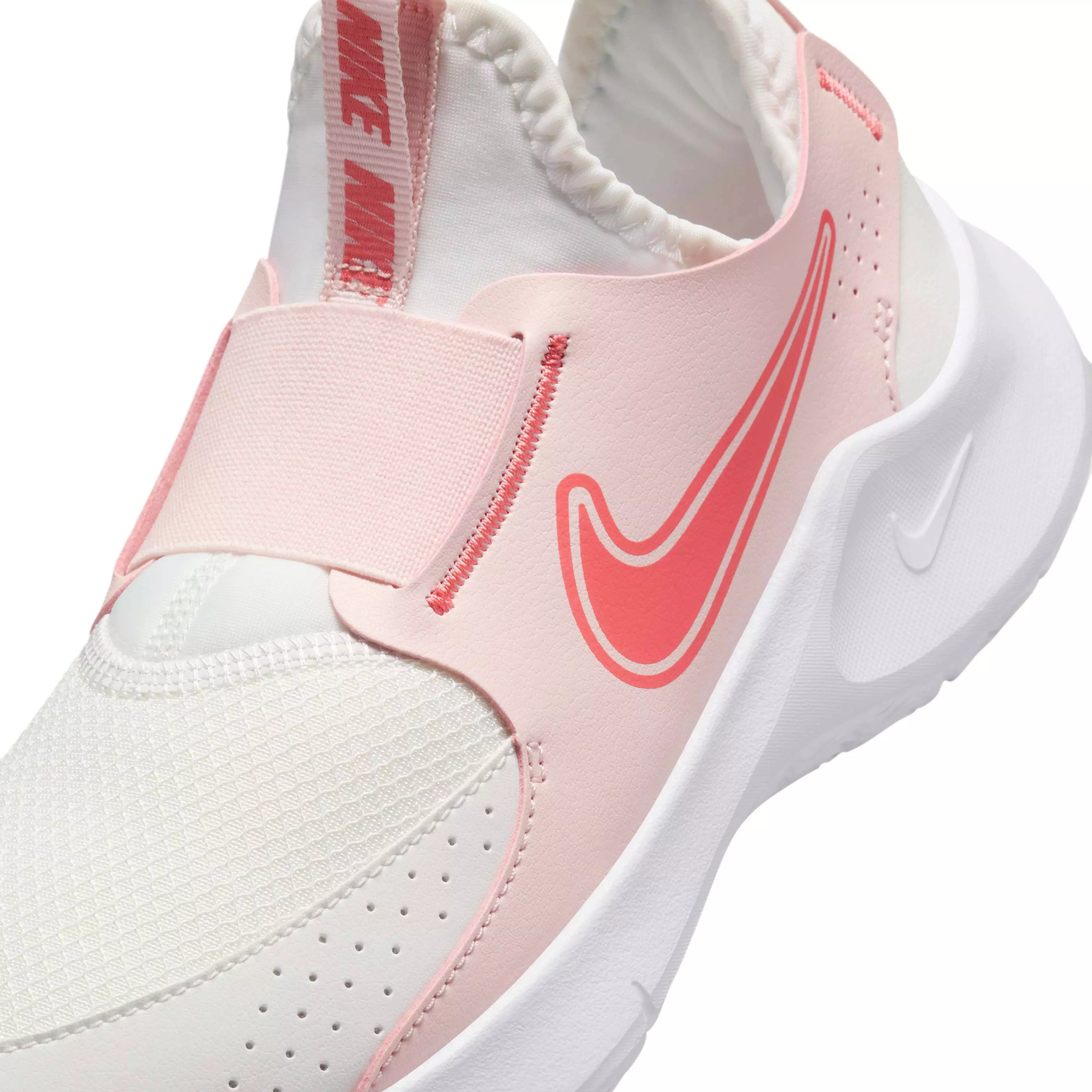 Nike Flex Runner 3 "Summit White/Echo Pink/Magic Ember" Grade School Girls' Running Shoe - WHITE/PINK/EMBER