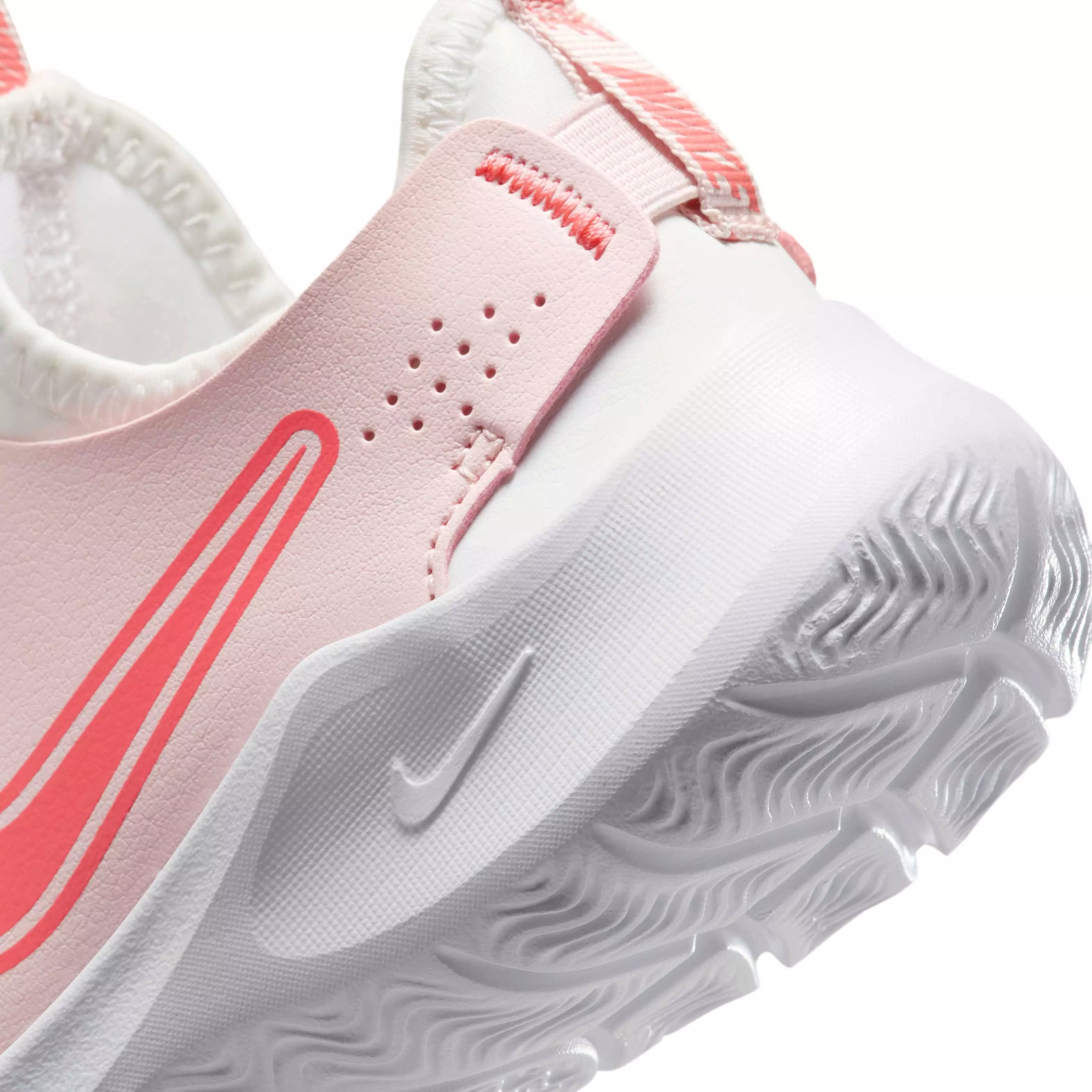 Nike Flex Runner 3 "Summit White/Echo Pink/Magic Ember" Grade School Girls' Running Shoe - WHITE/PINK/EMBER