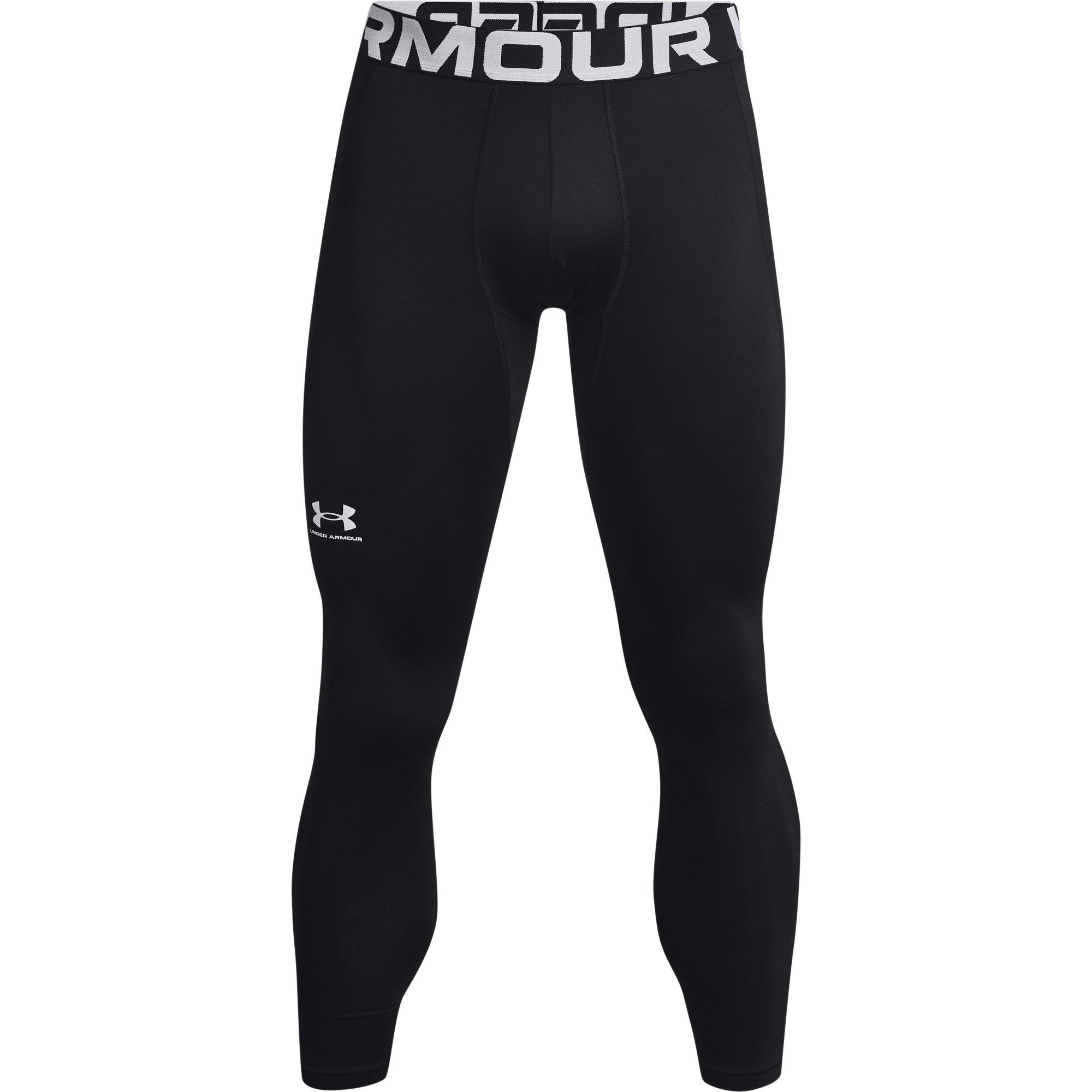 Under Armour Men's "Black/White" ColdGear&reg; Armour Leggings - BLACK/WHITE Thumbnail View 5