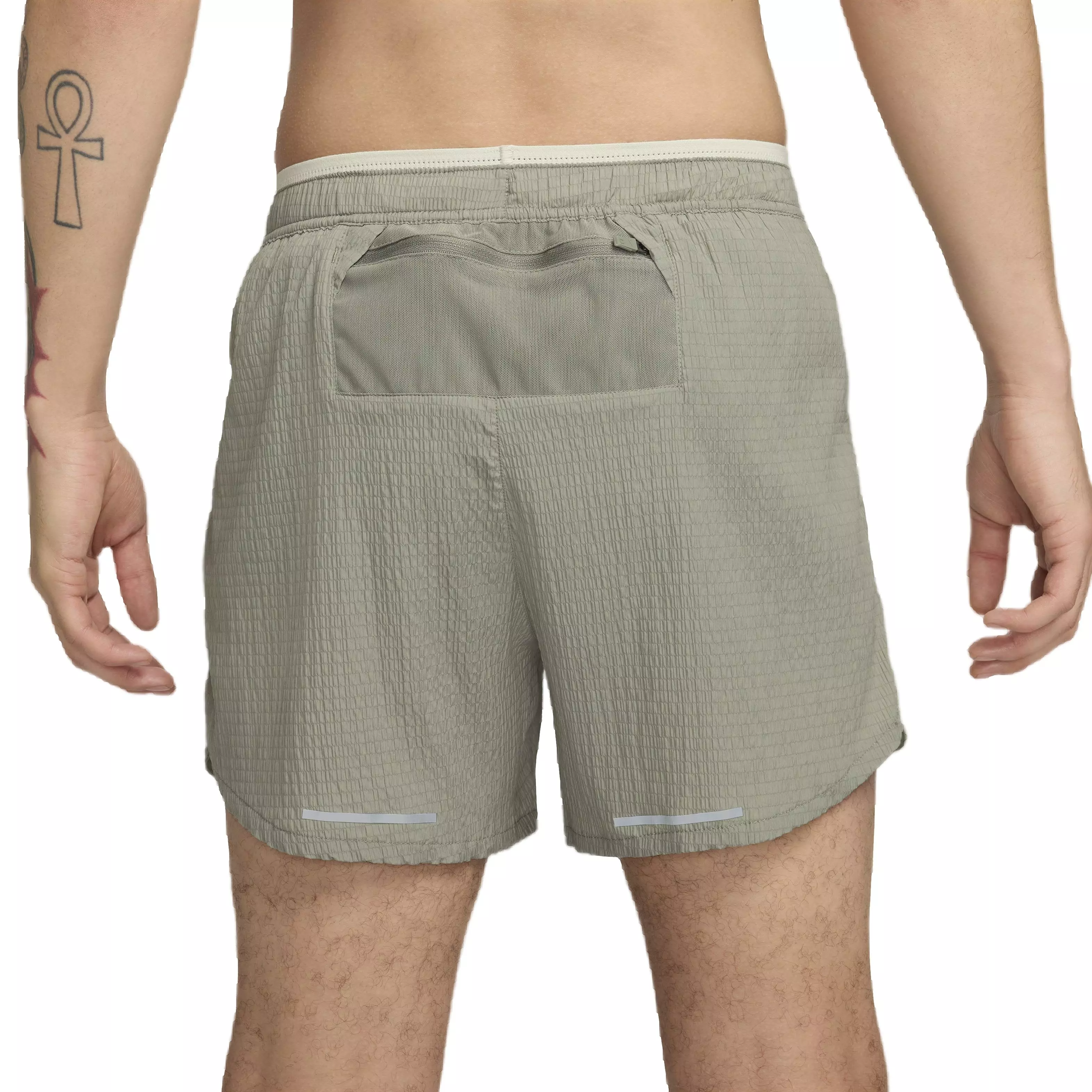 Nike Men's Dri-FIT Run Division Stride 5" BF Brief-Lined Running Shorts - GREY