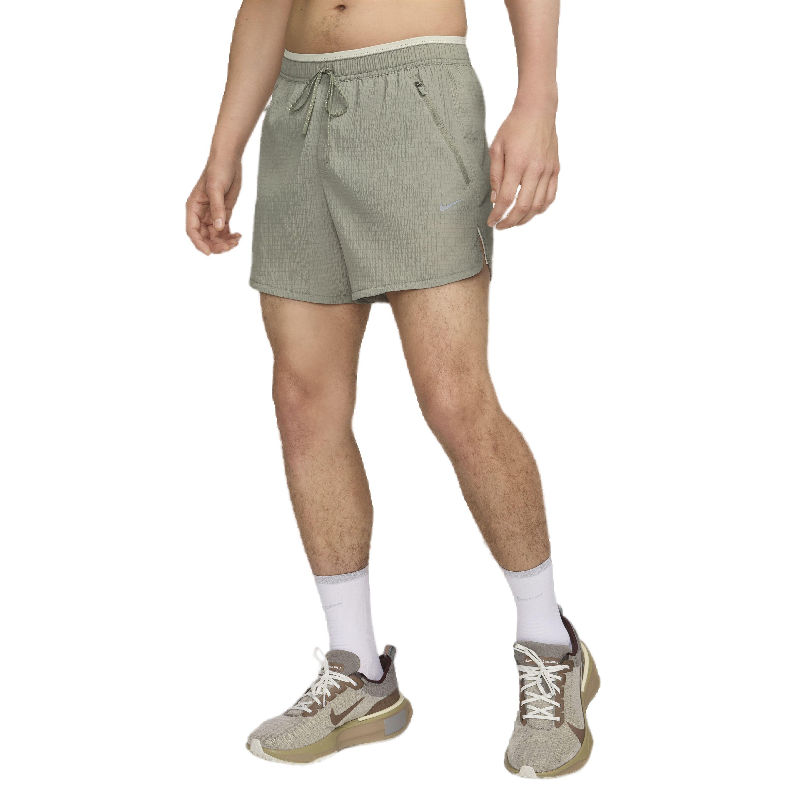 Nike Men's Dri-FIT Run Division Stride 5" BF Brief-Lined Running Shorts - GREY Thumbnail View 3