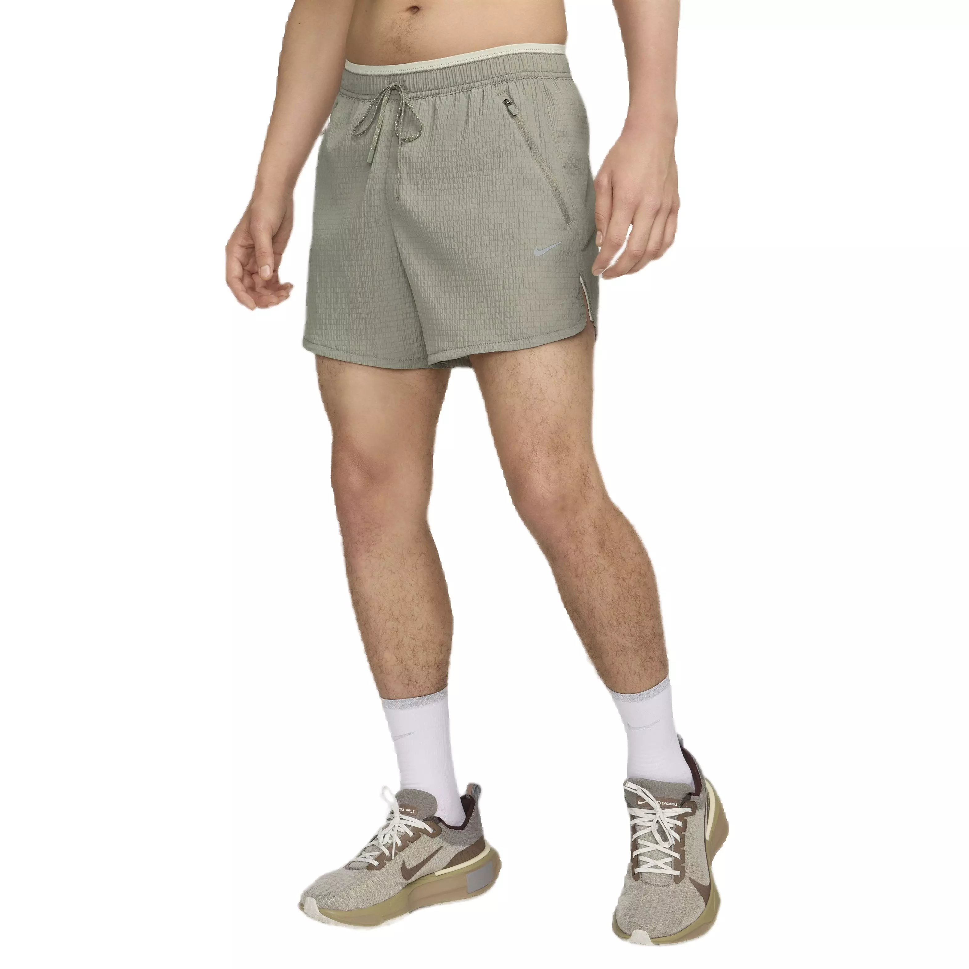 Nike Men's Dri-FIT Run Division Stride 5" BF Brief-Lined Running Shorts - GREY