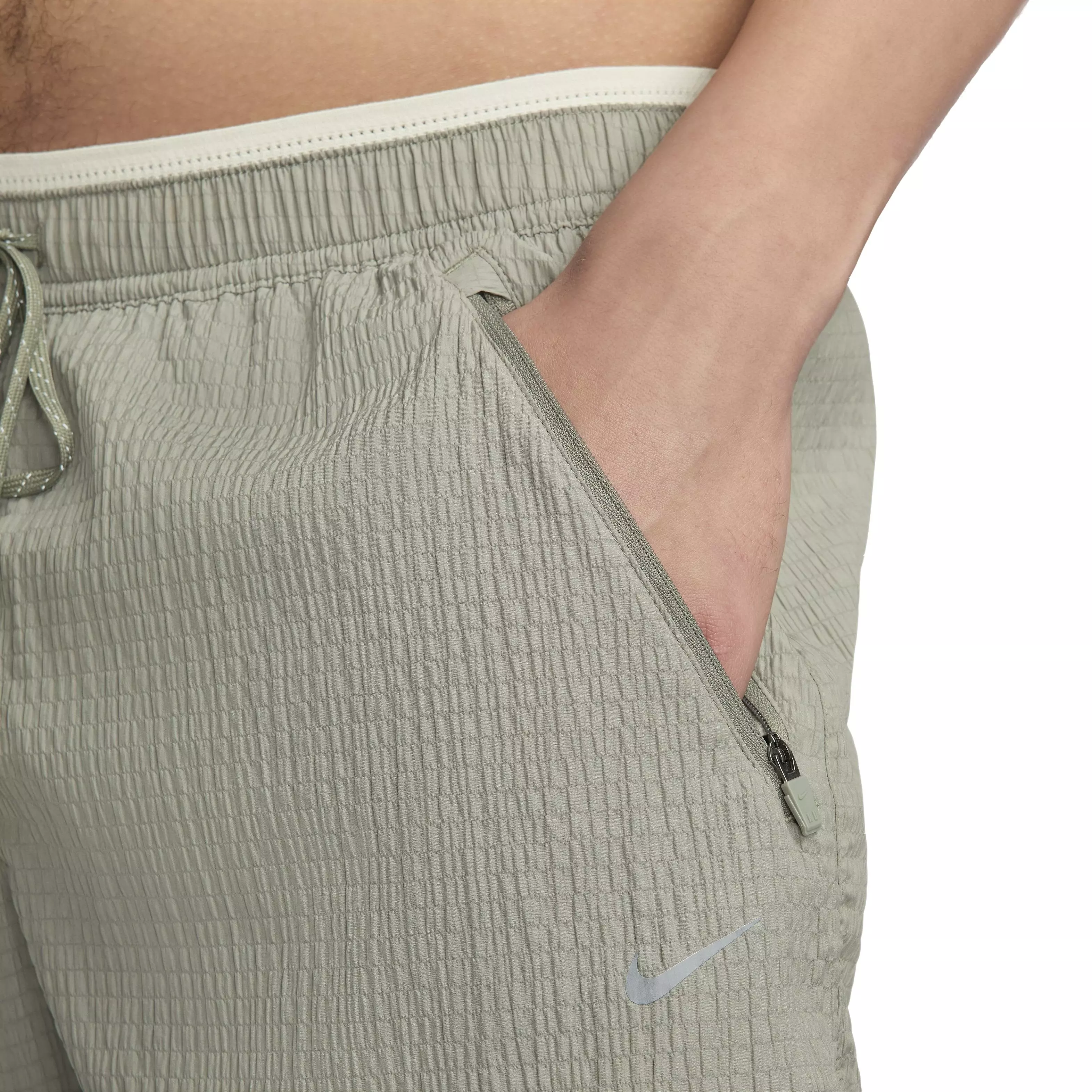 Nike Men's Dri-FIT Run Division Stride 5" BF Brief-Lined Running Shorts - GREY