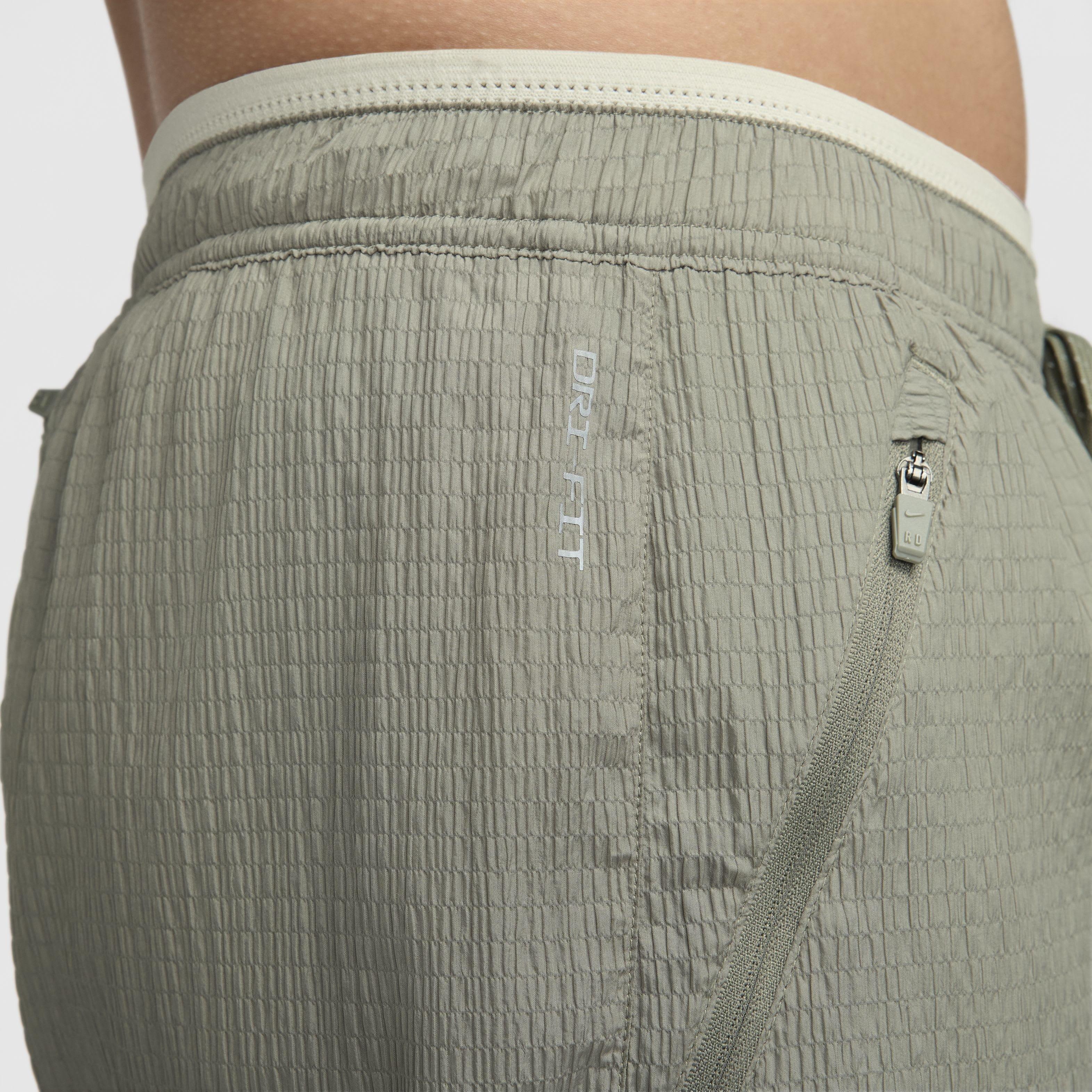 Nike Men's Dri-FIT Run Division Stride 5" BF Brief-Lined Running Shorts - GREY Thumbnail View 8