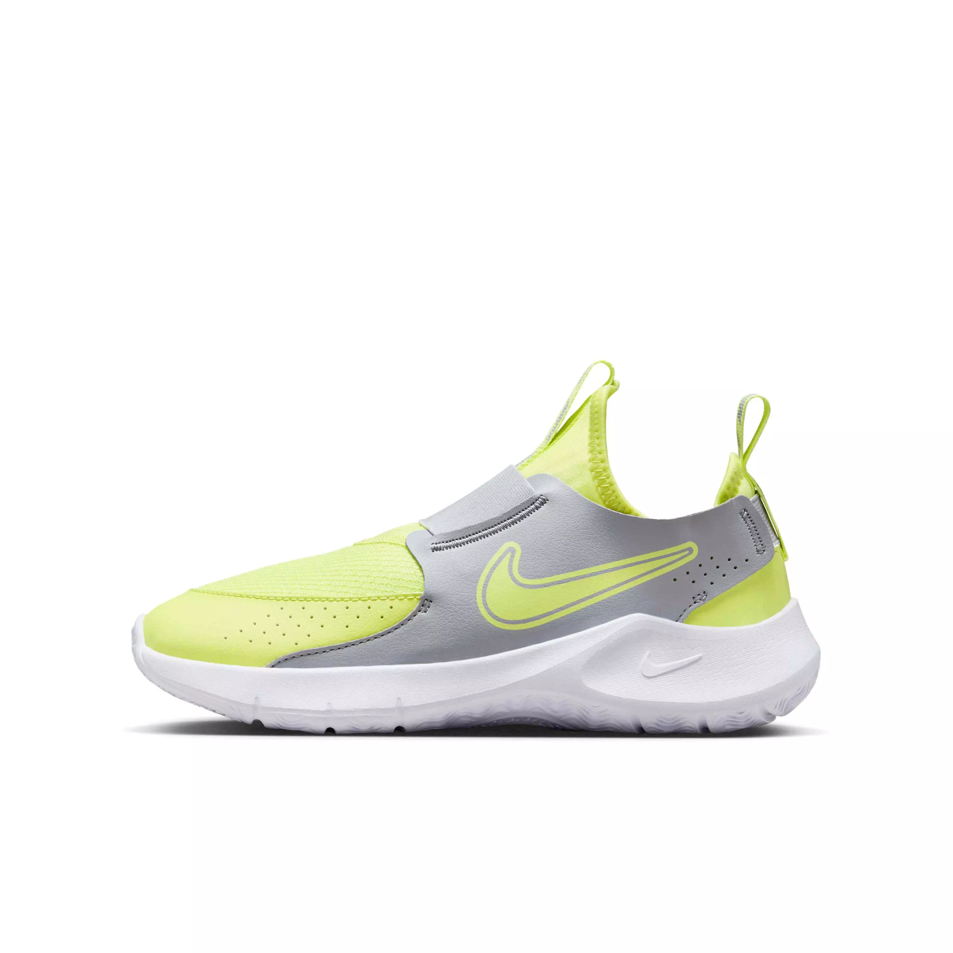 Nike Flex Runner 3 "Summit White/White/Light Lemon Twist" Grade School Boys' Running Shoe - WHITE/WHITE/LT LEMON