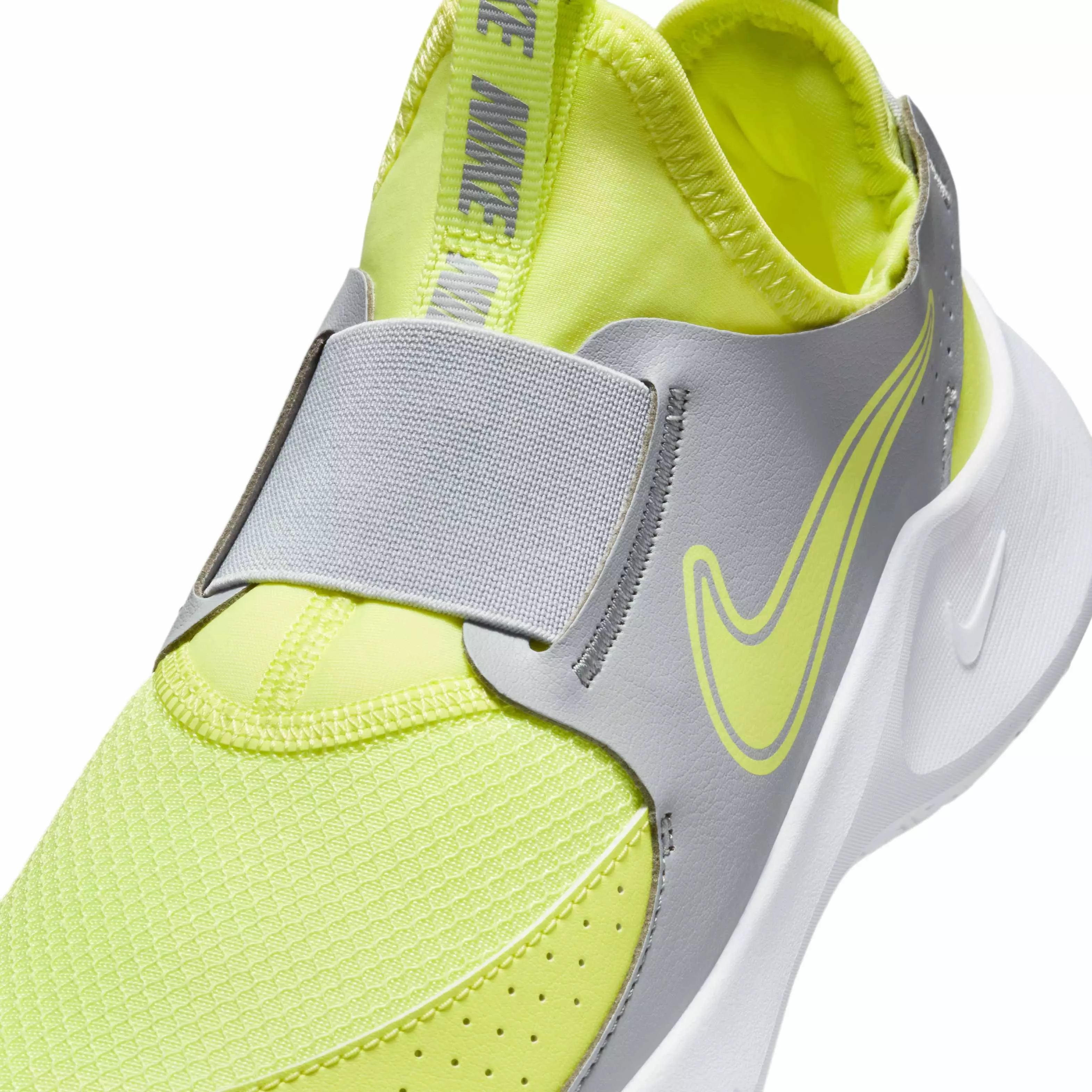 Nike Flex Runner 3 "Summit White/White/Light Lemon Twist" Grade School Boys' Running Shoe - WHITE/WHITE/LT LEMON