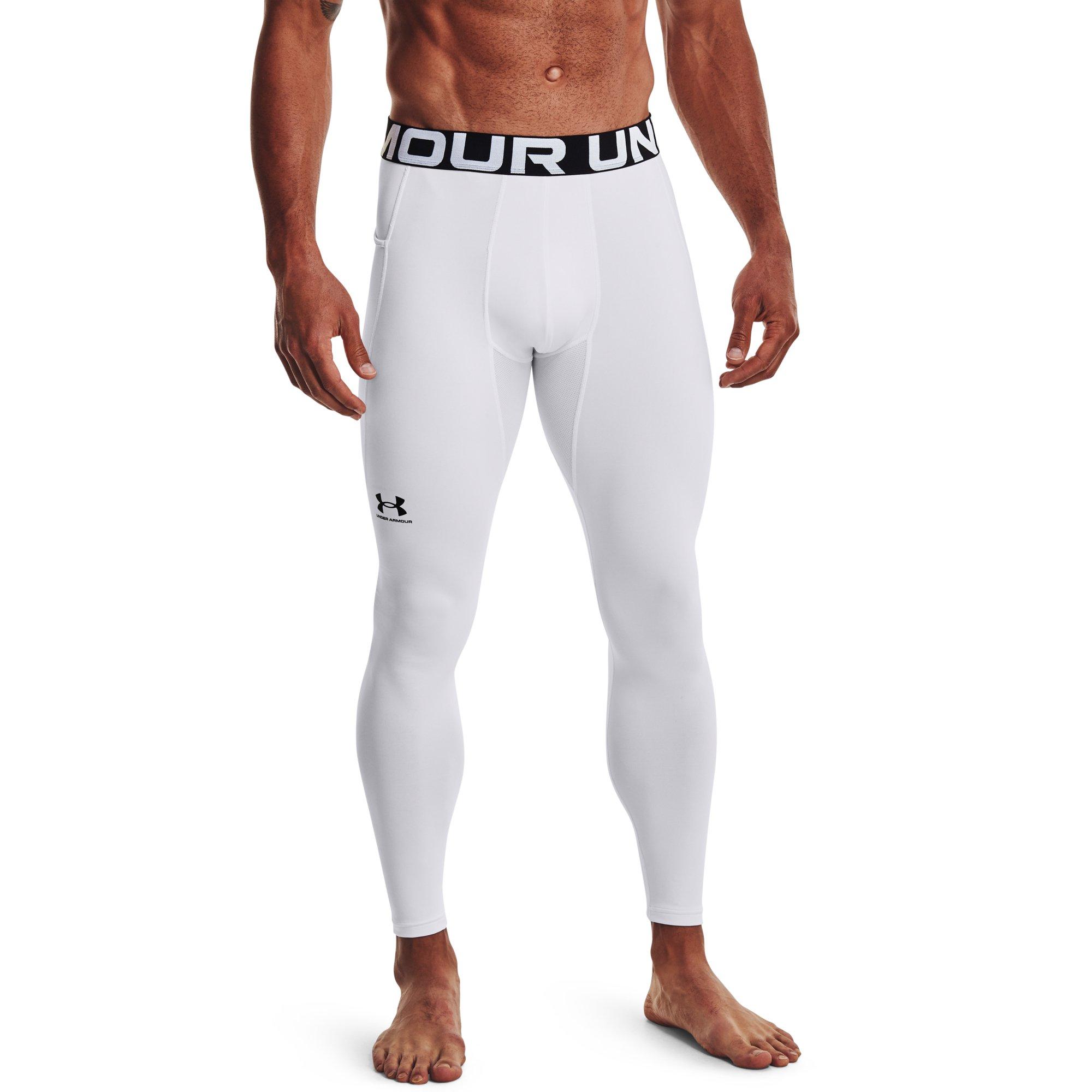 Under Armour Men's "White/Black" ColdGear&reg; Armour Leggings - WHITE/BLACK Thumbnail View 1