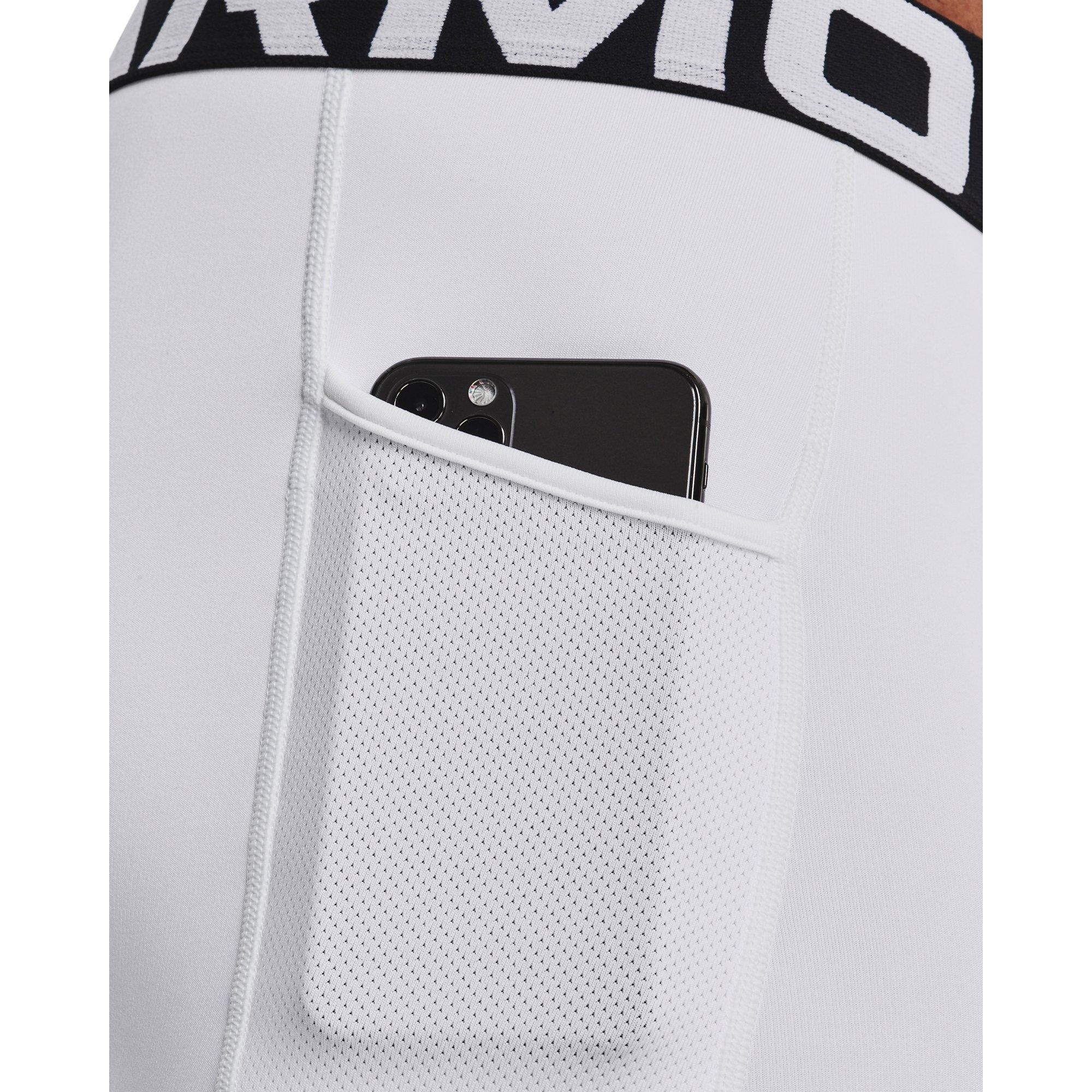 Under Armour Men's "White/Black" ColdGear&reg; Armour Leggings - WHITE/BLACK Thumbnail View 4