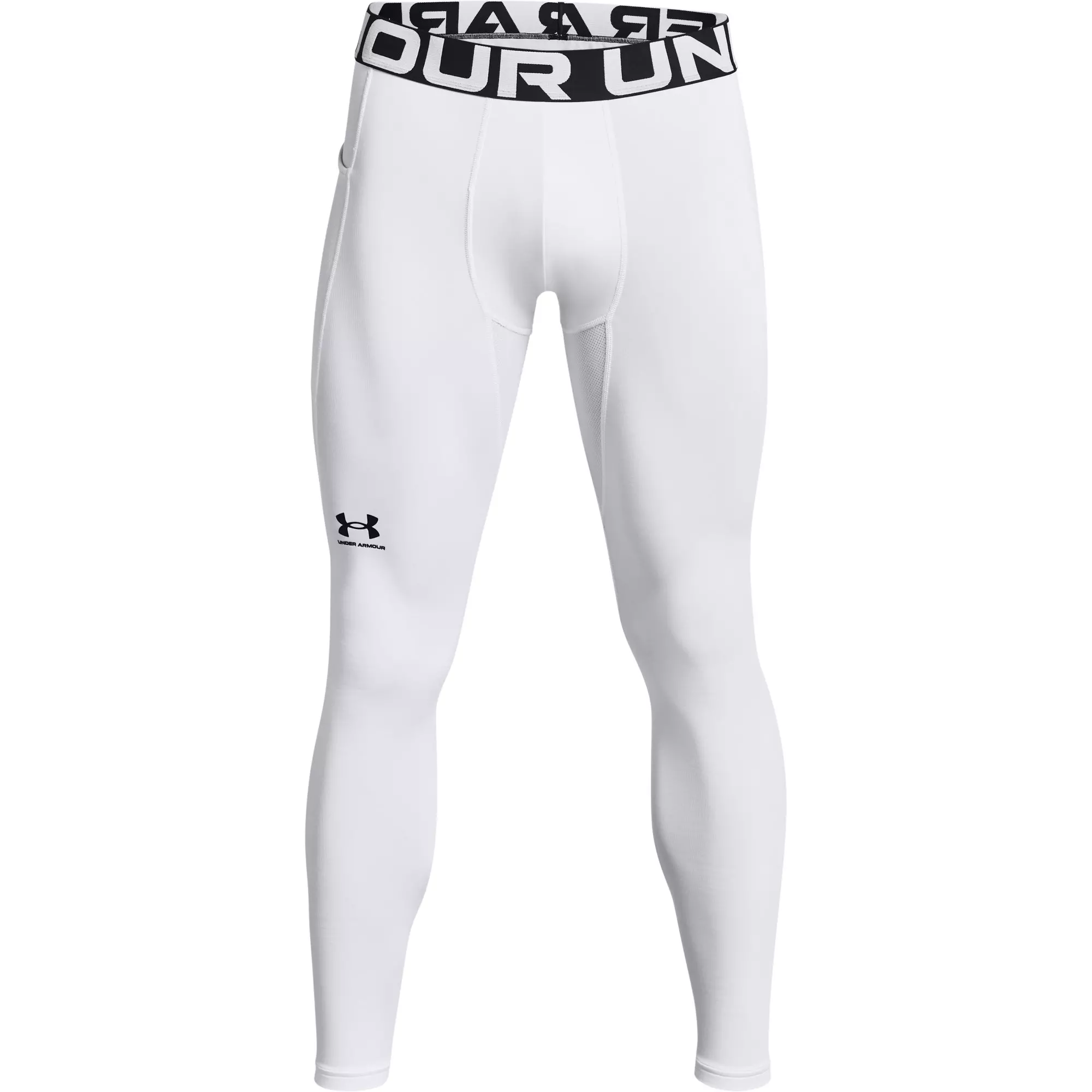 Under Armour Men's "White/Black" ColdGear® Armour Leggings - WHITE/BLACK