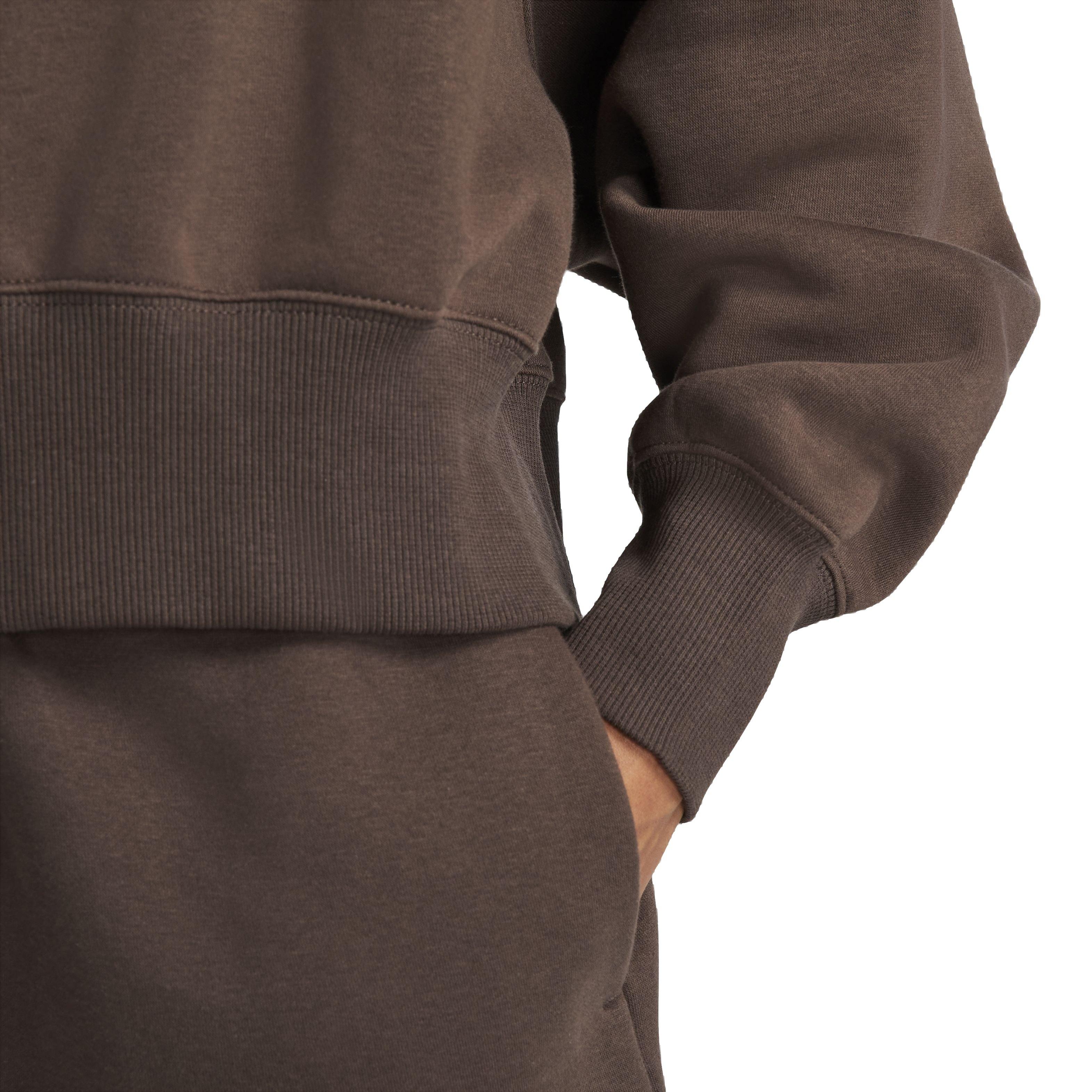 Nike Women's Sportswear Phoenix Fleece Over-Oversized Crewneck Sweatshirt - BROWN Thumbnail View 4