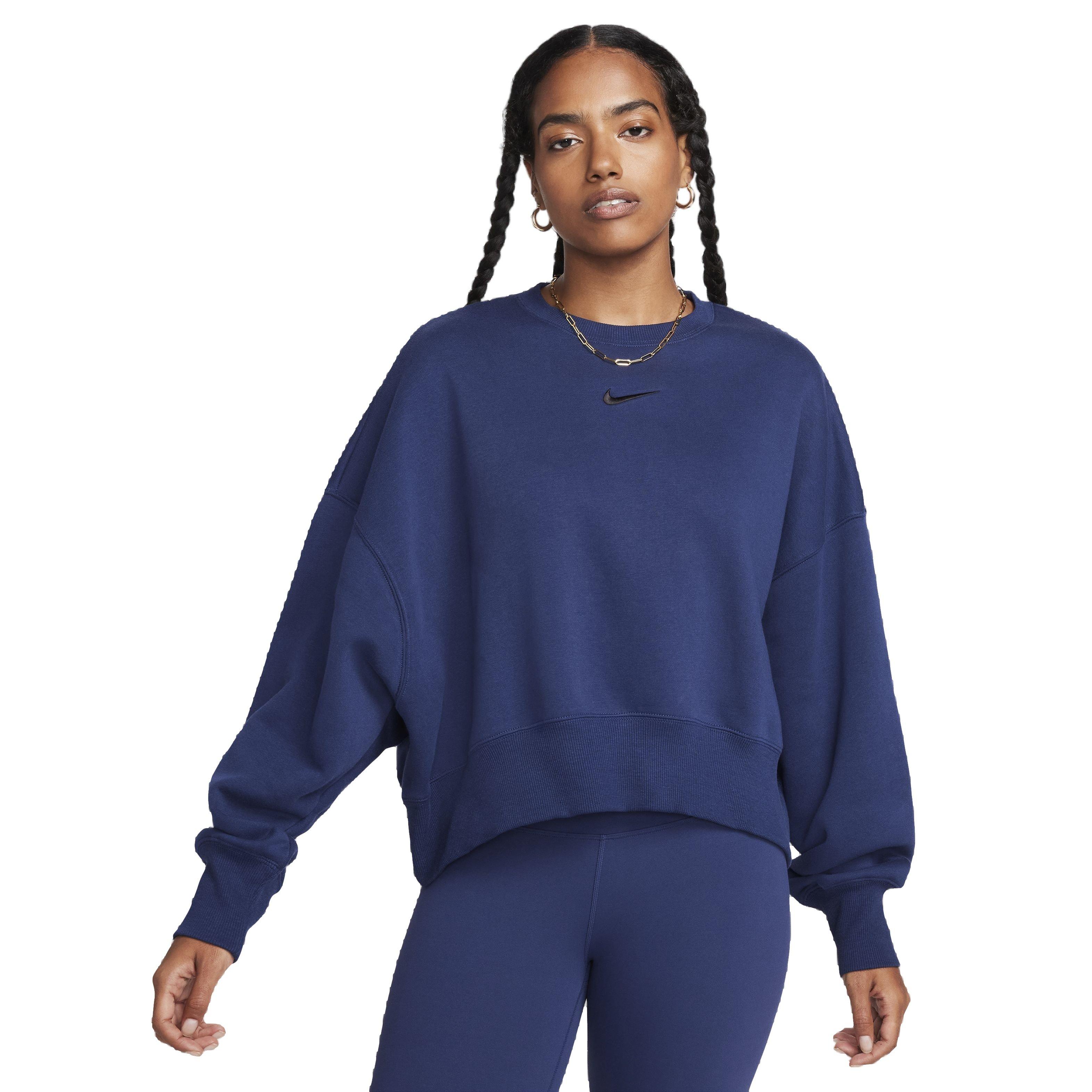 Nike Women's Sportswear Phoenix Fleece Over-Oversized Crewneck - NAVY Thumbnail View 1