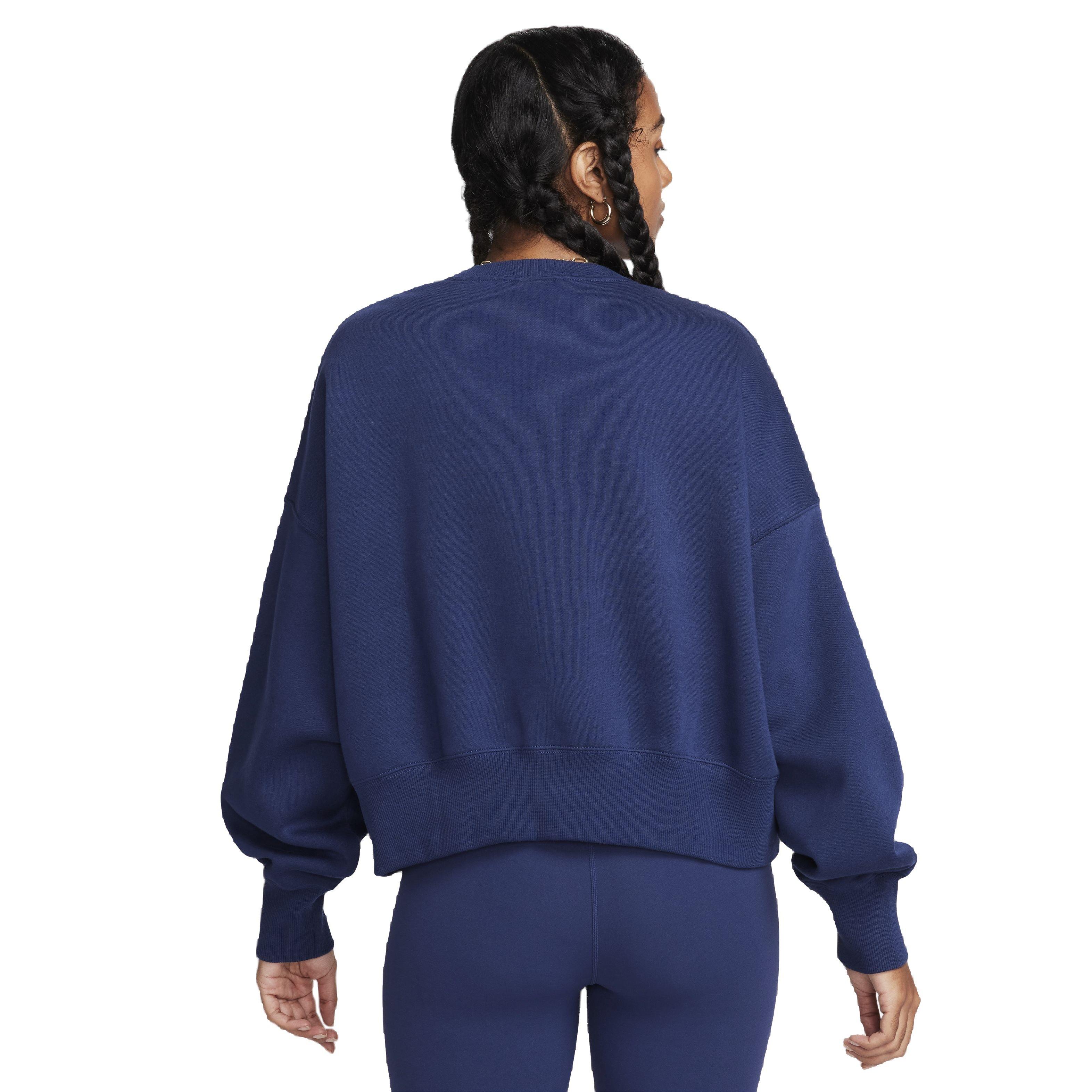 Nike Women's Sportswear Phoenix Fleece Over-Oversized Crewneck Sweatshirt - NAVY Thumbnail View 2