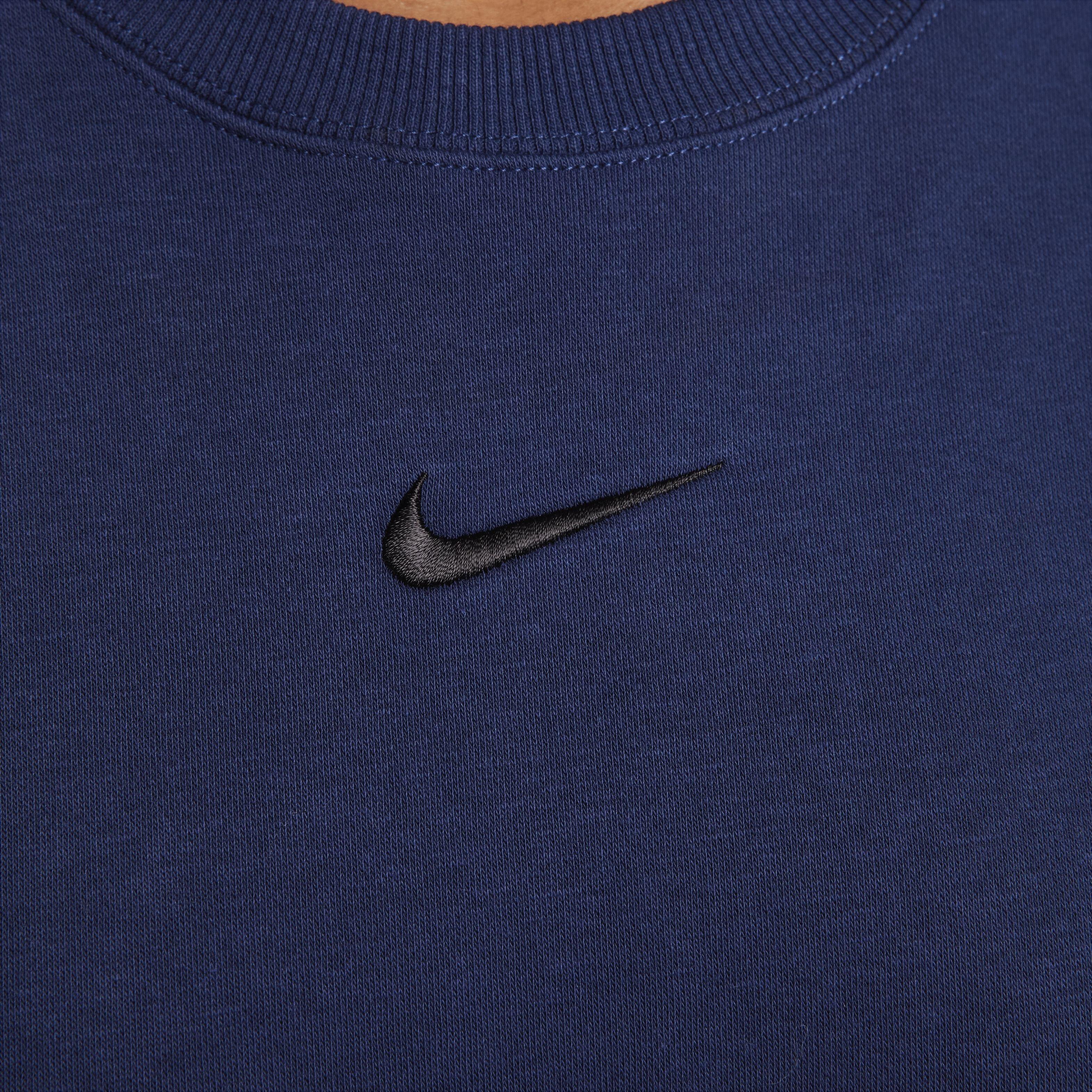 Nike Women's Sportswear Phoenix Fleece Over-Oversized Crewneck Sweatshirt - NAVY Thumbnail View 4