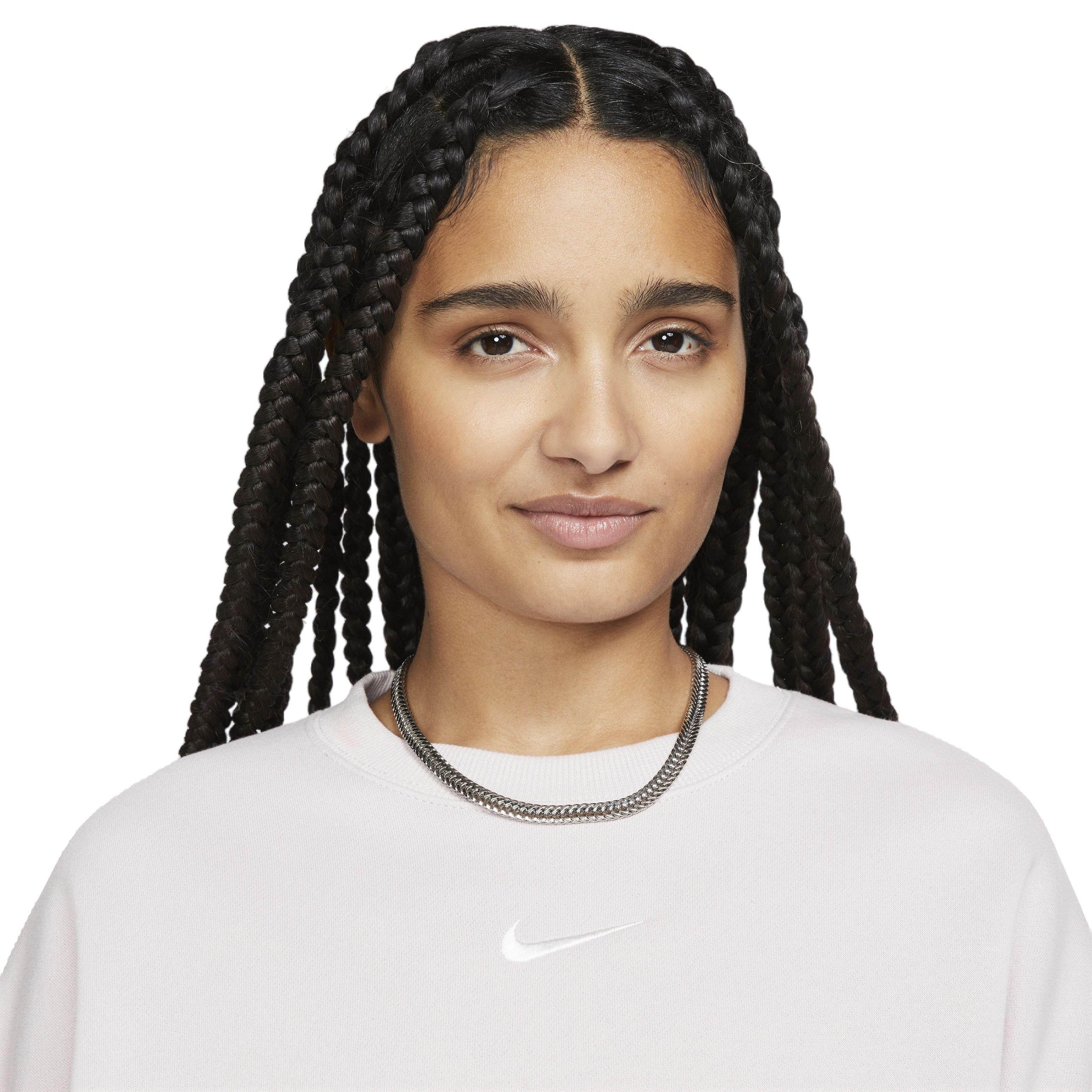 Nike Women's Sportswear Phoenix Fleece Over-Oversized Crewneck Sweatshirt - PURPLE Thumbnail View 3