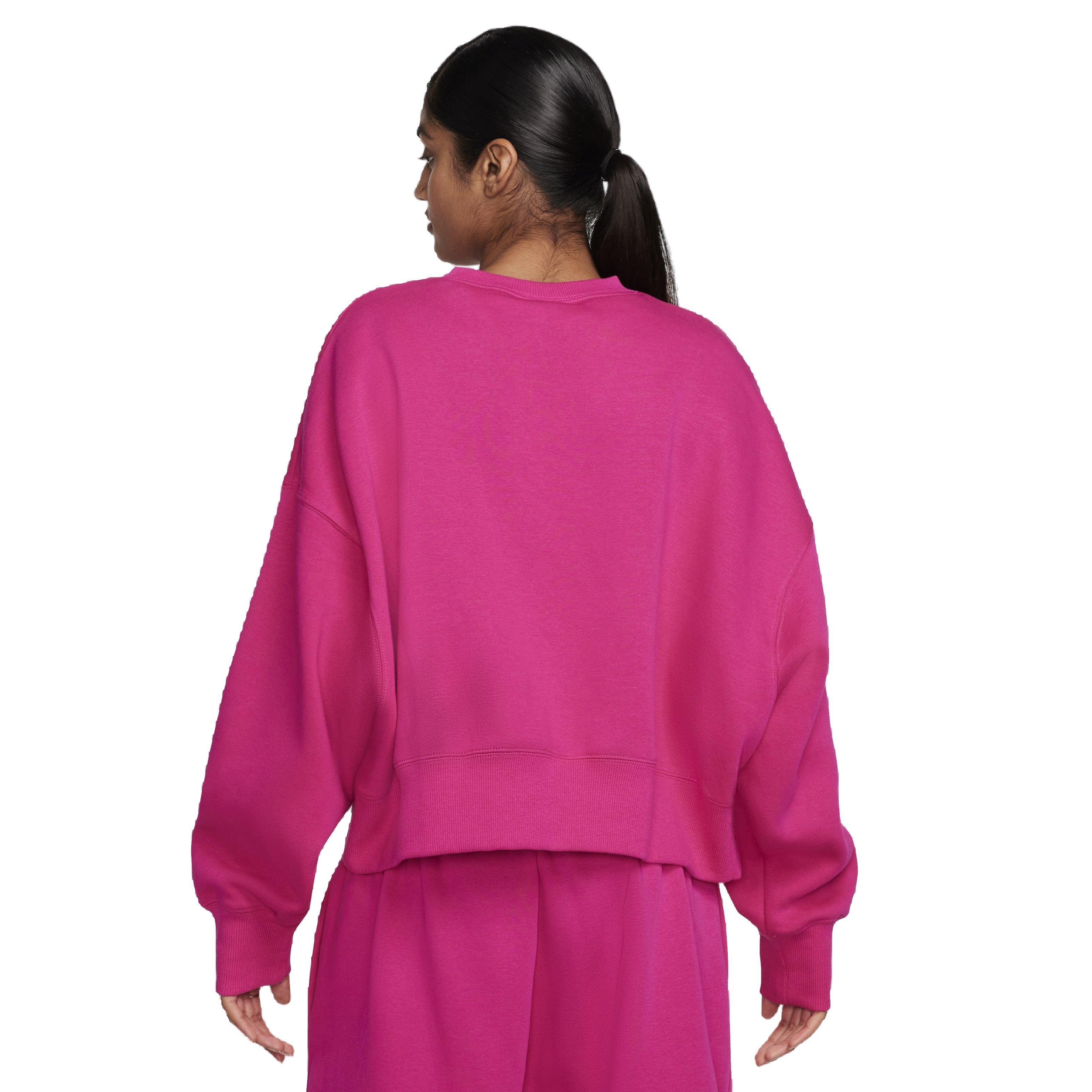 Nike Women's Sportswear Phoenix Fleece Over-Oversized Crewneck - PINK Thumbnail View 2
