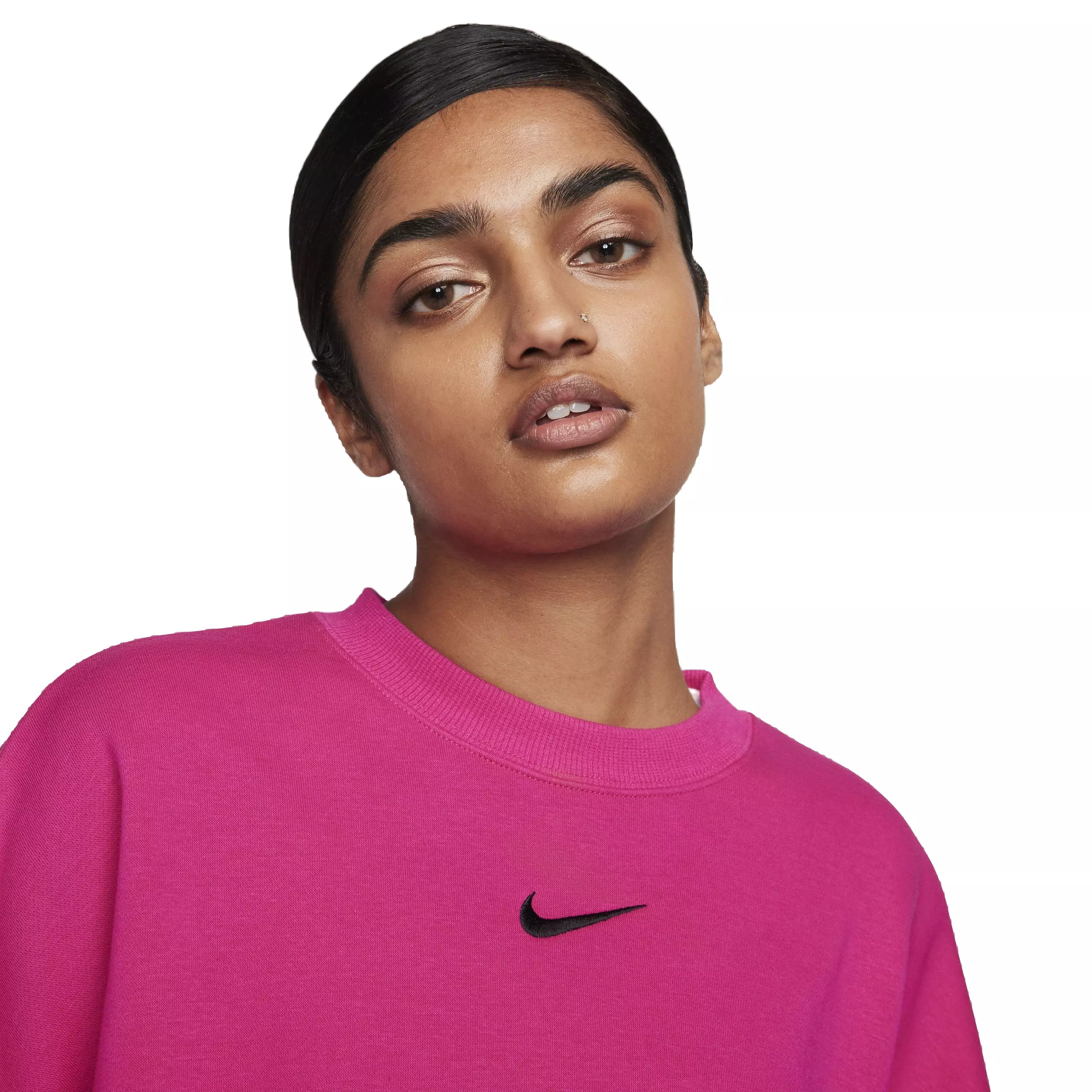 Nike Women's Sportswear Phoenix Fleece Over-Oversized Crewneck Sweatshirt - PINK