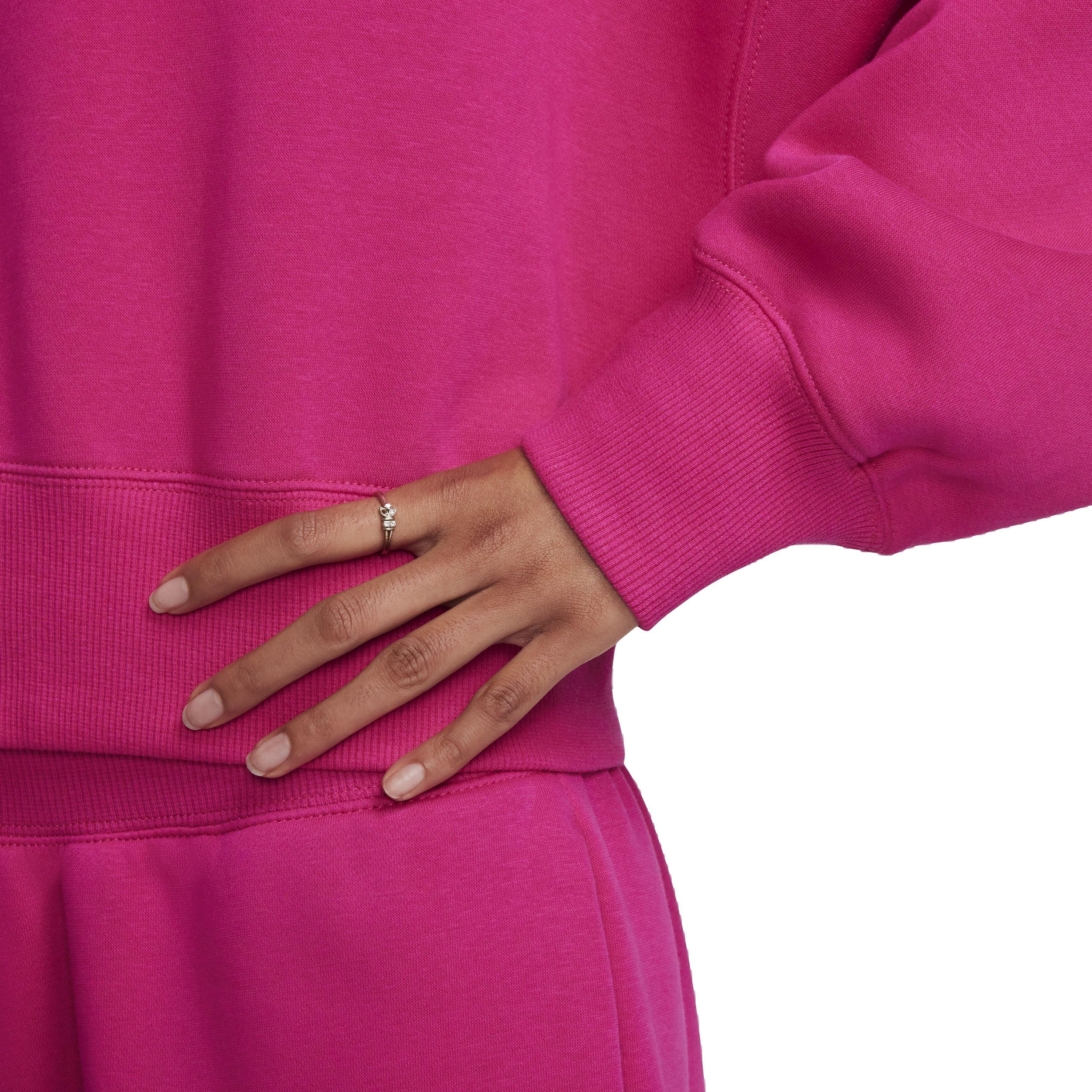 Nike Women's Sportswear Phoenix Fleece Over-Oversized Crewneck - PINK Thumbnail View 4