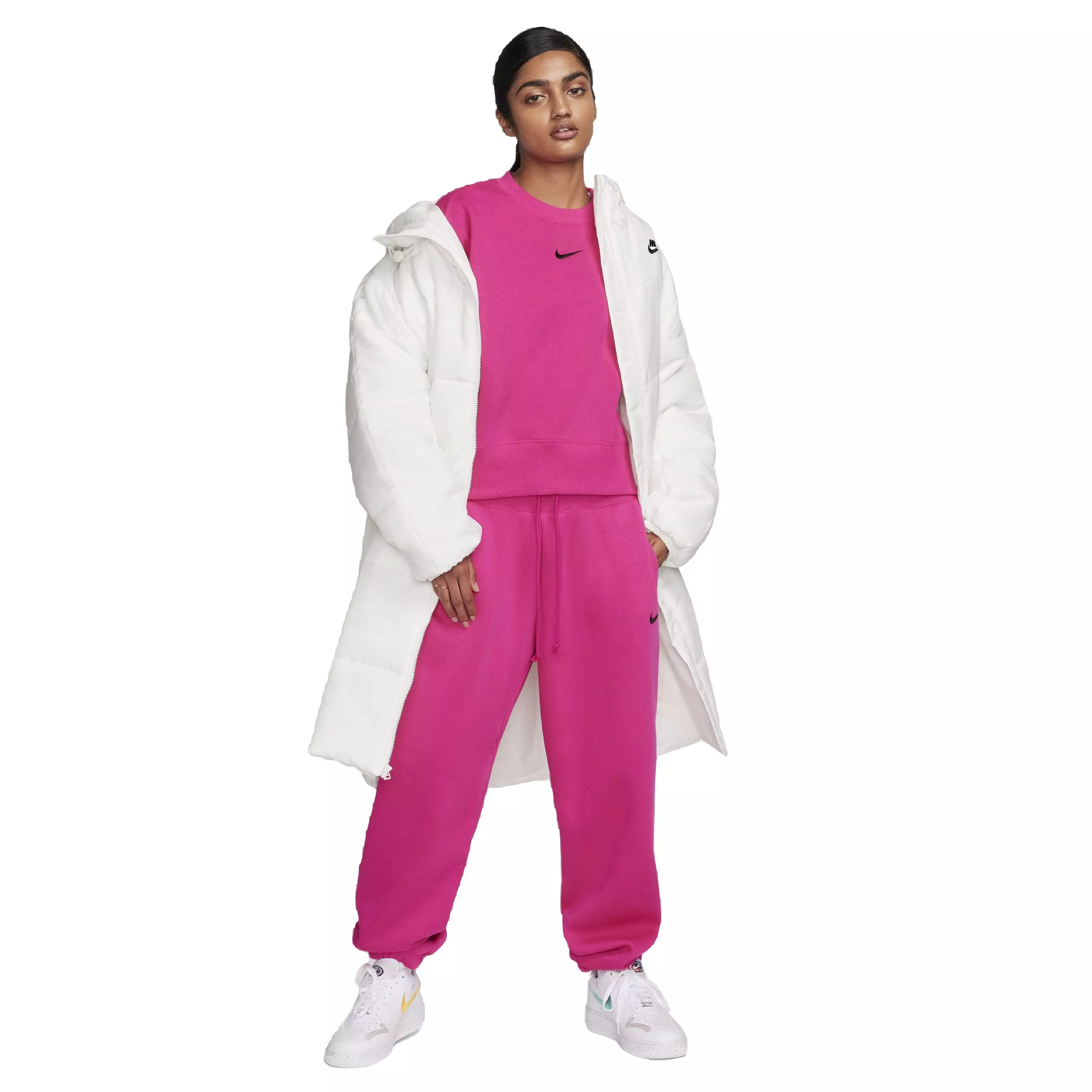 Nike Women's Sportswear Phoenix Fleece Over-Oversized Crewneck - PINK