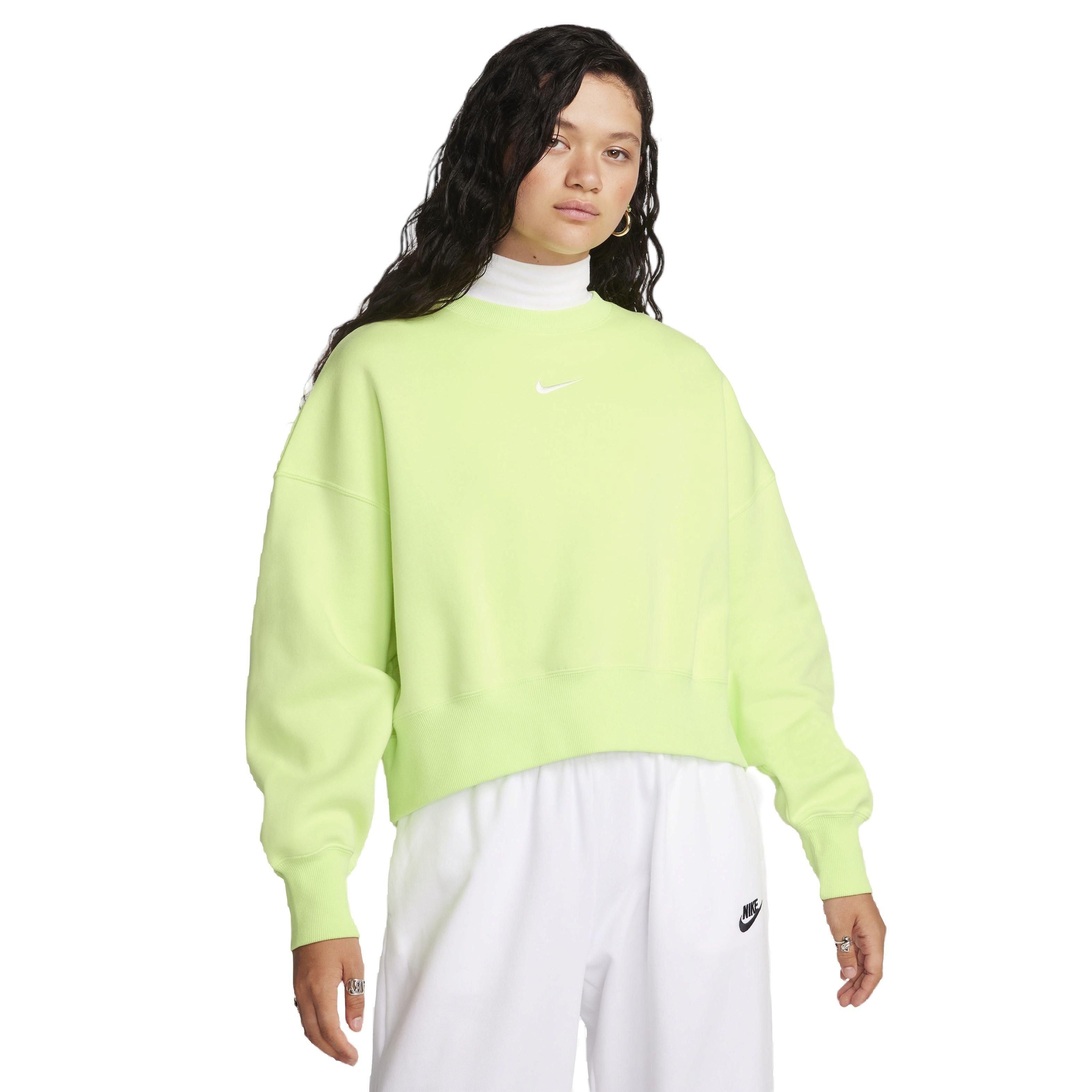 Nike Women's Sportswear Phoenix Fleece Over-Oversized Crewneck - YELLOW Thumbnail View 1
