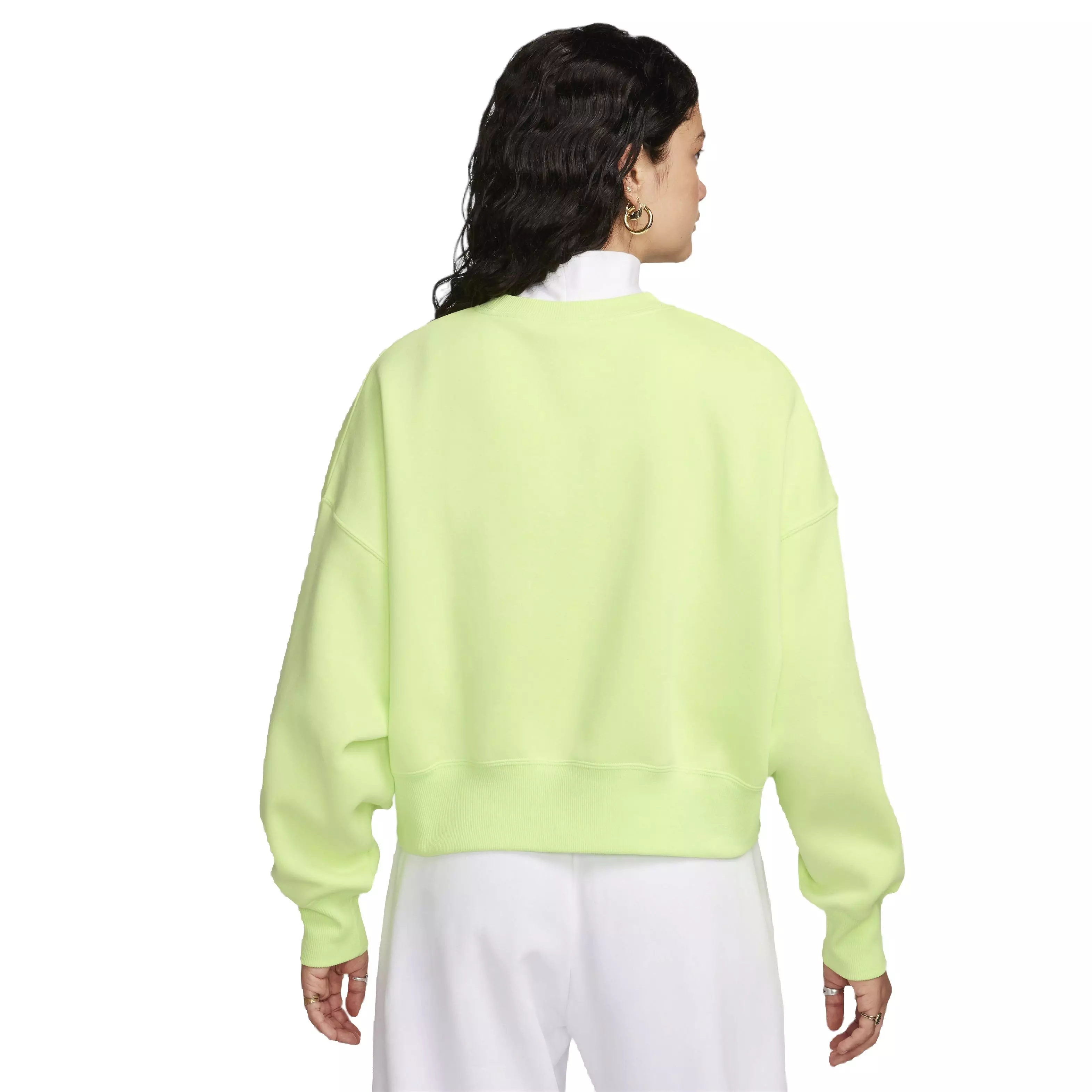 Nike Women's Sportswear Phoenix Fleece Over-Oversized Crewneck Sweatshirt - YELLOW