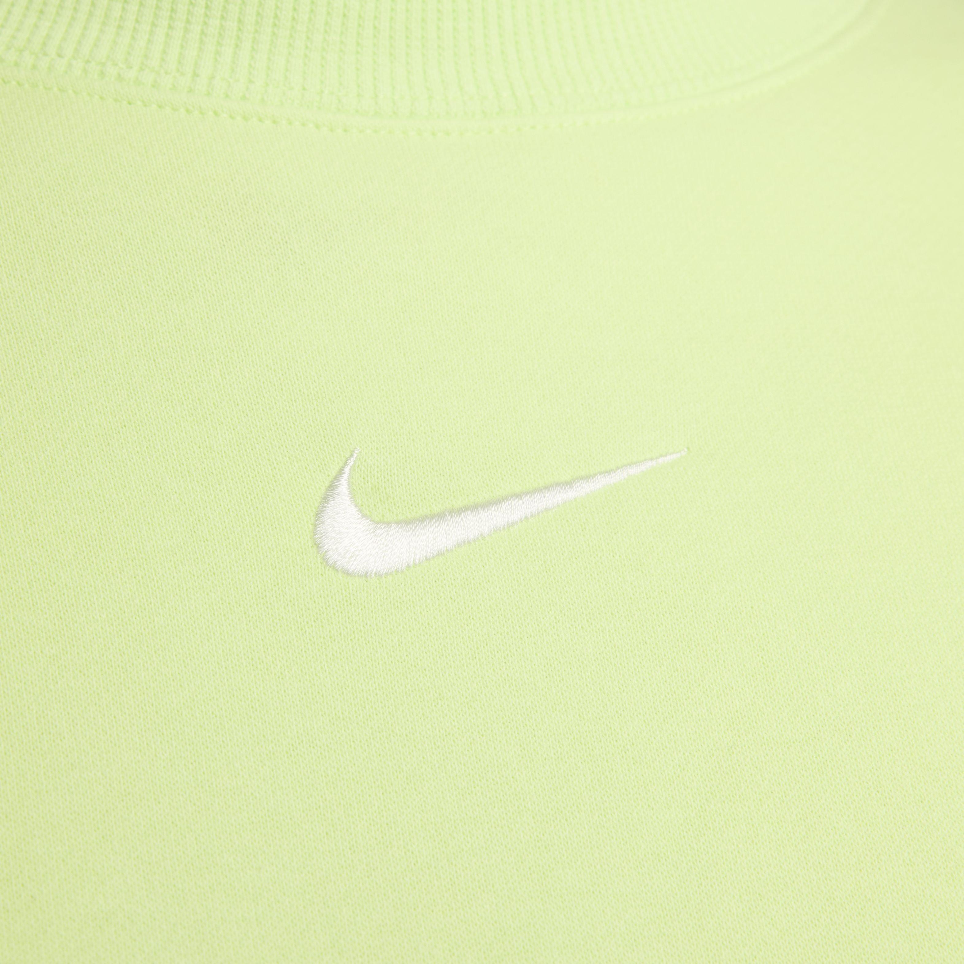 Nike Women's Sportswear Phoenix Fleece Over-Oversized Crewneck - YELLOW Thumbnail View 4