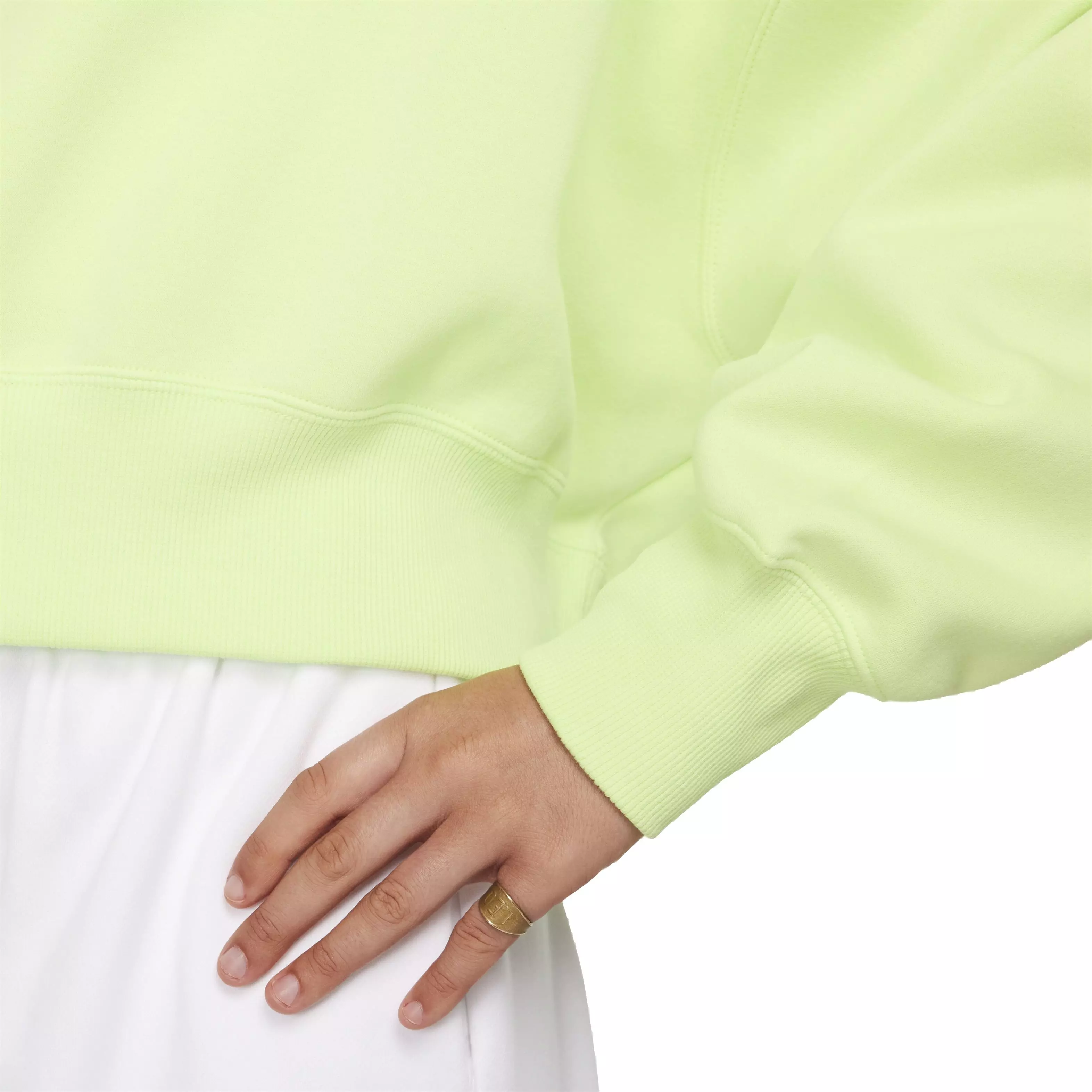 Nike Women's Sportswear Phoenix Fleece Over-Oversized Crewneck Sweatshirt - YELLOW