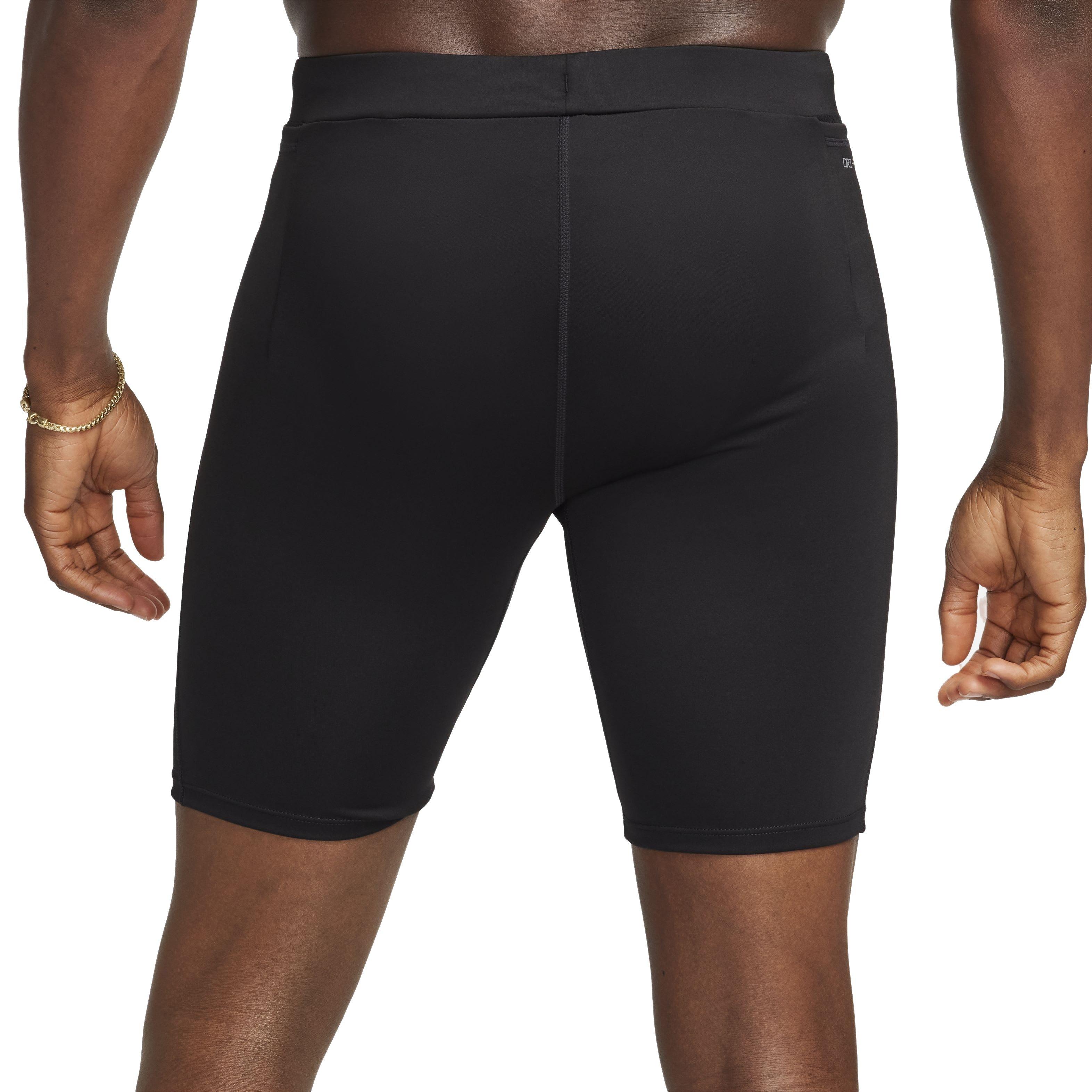 Nike Men's Fast Dri-FIT Brief-Lined Running 1/2-Length Tights - Black - BLACK Thumbnail View 2
