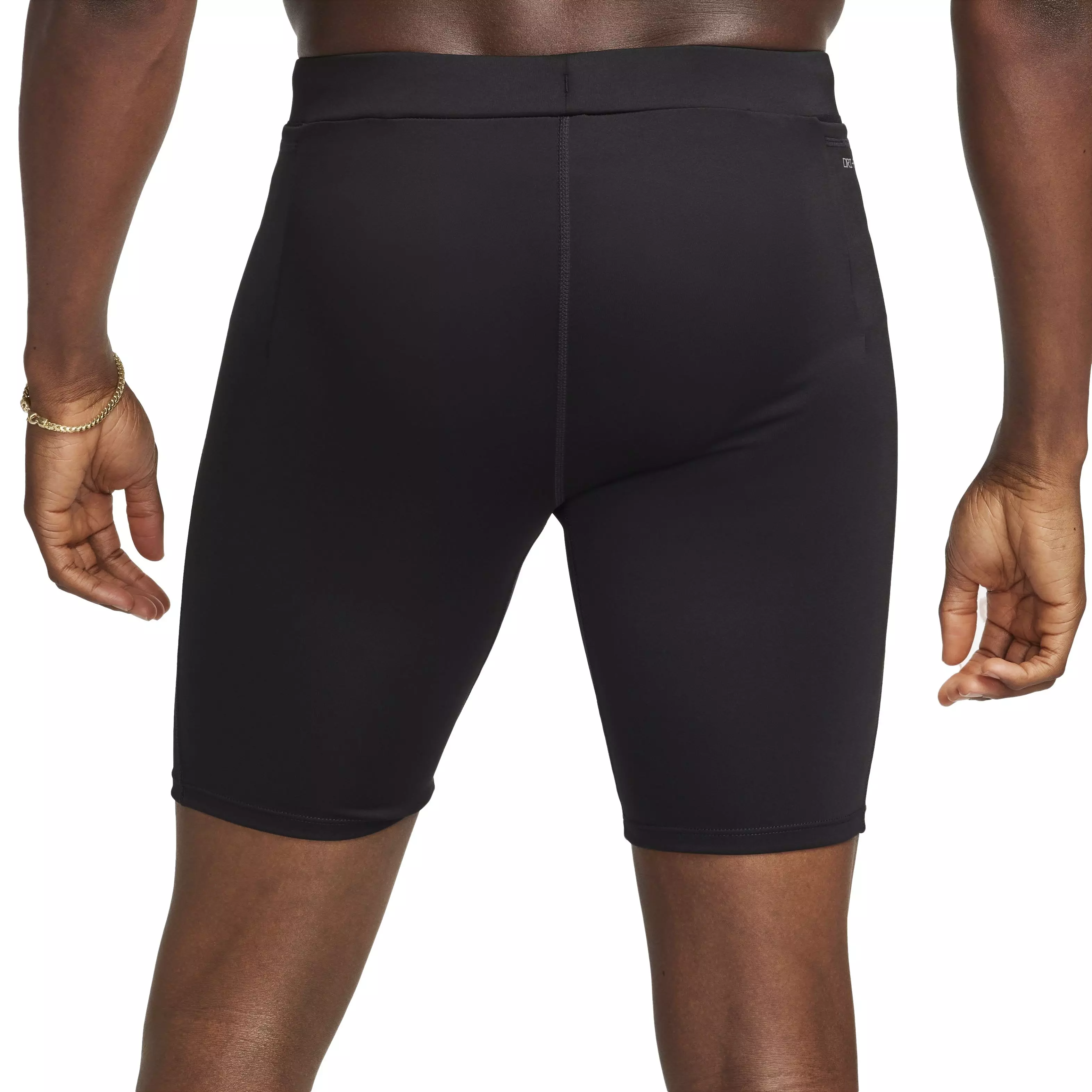 Nike Men's Fast Dri-FIT Brief-Lined Running 1/2-Length Tights - Black - BLACK