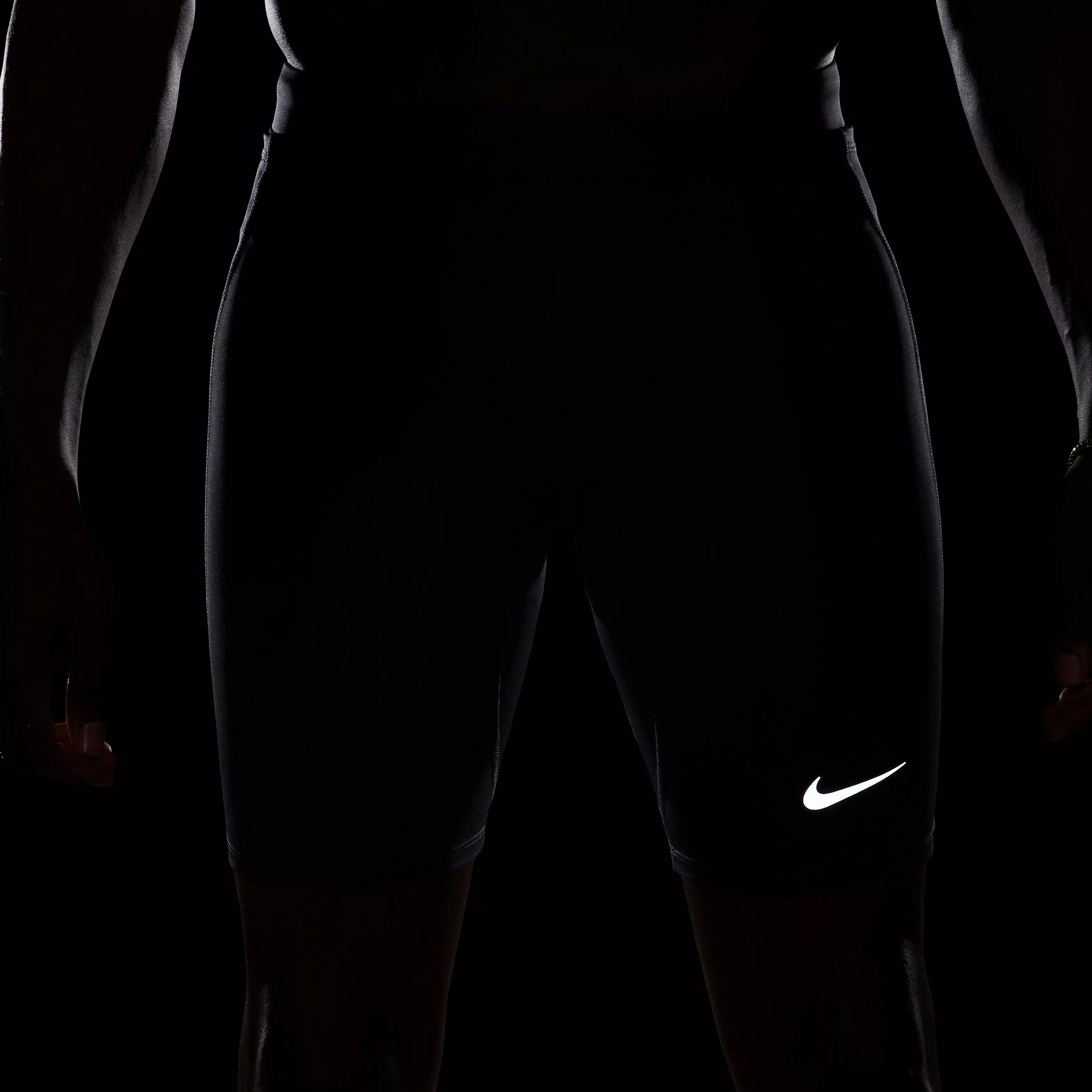 Nike Men's Fast Dri-FIT Brief-Lined Running 1/2-Length Tights - Black - BLACK