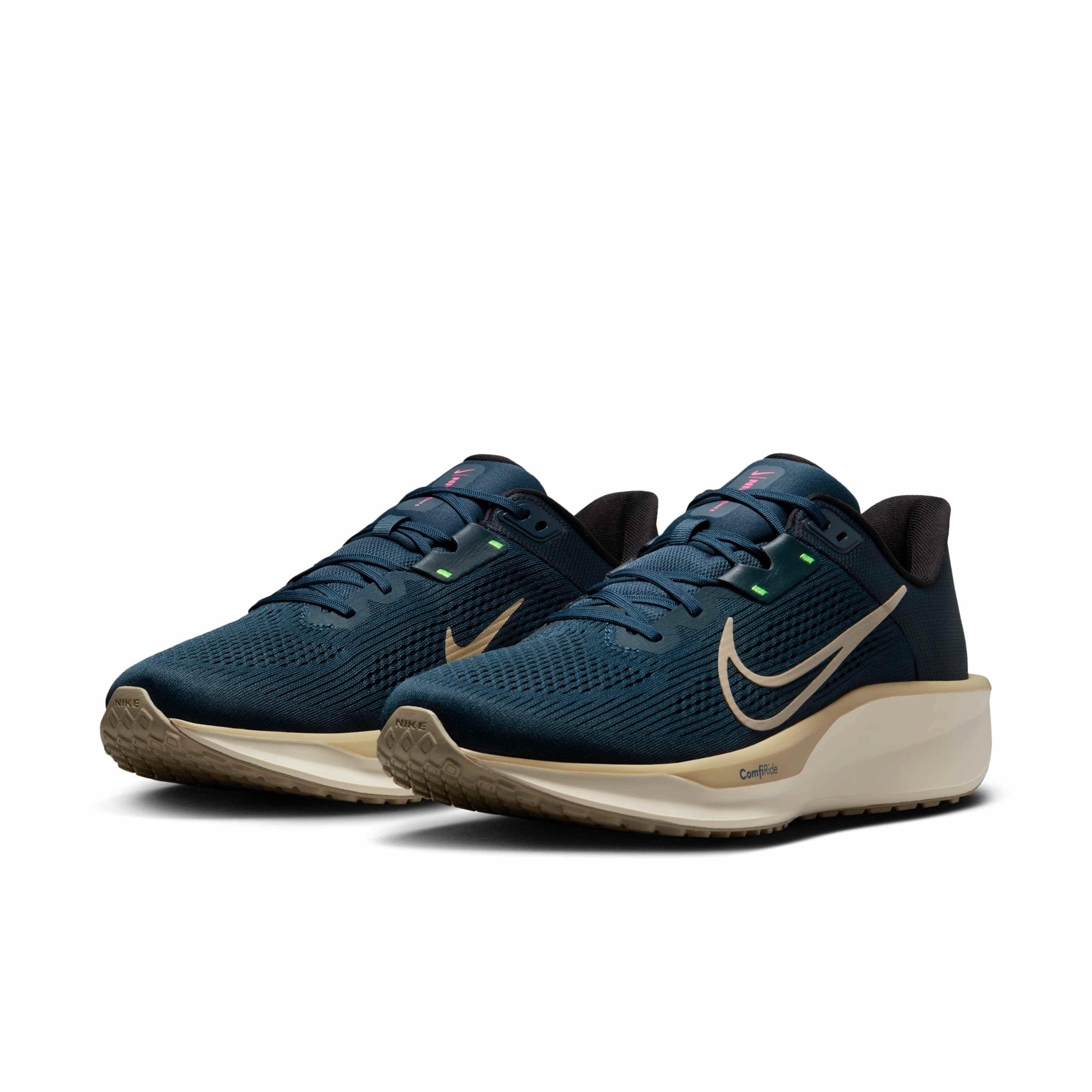 Nike Quest 6 "Armory Navy/Green Strike/Black/Desert Khaki" Men's Running Shoe - NAVY/GREEN/BLACK/KHAKI Thumbnail View 3