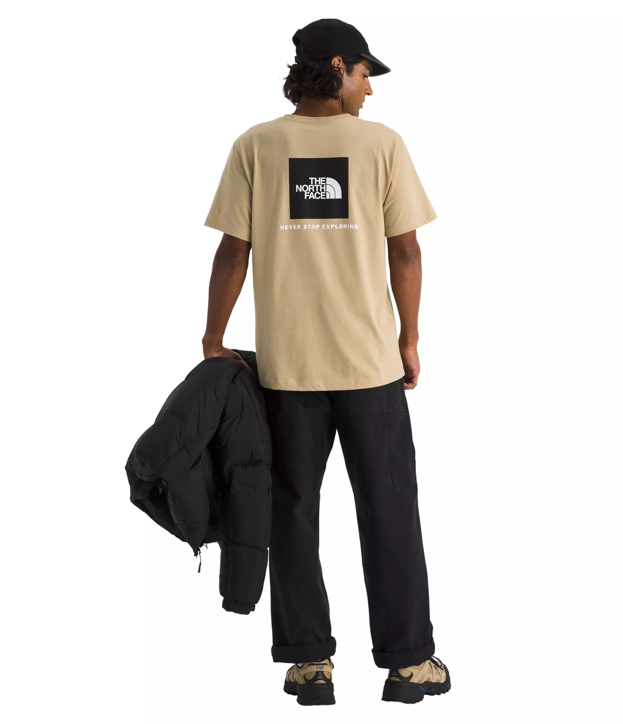 The North Face Men's Evolution Box NSE Regular Short Sleeve Tee - Khaki - KHAKI