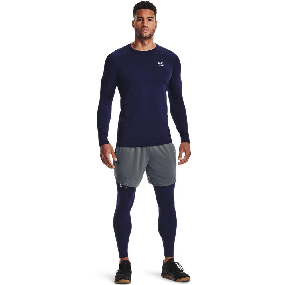 Under Armour Men's Navy/White ColdGear Leggings - NAVY/WHITE Thumbnail View 3