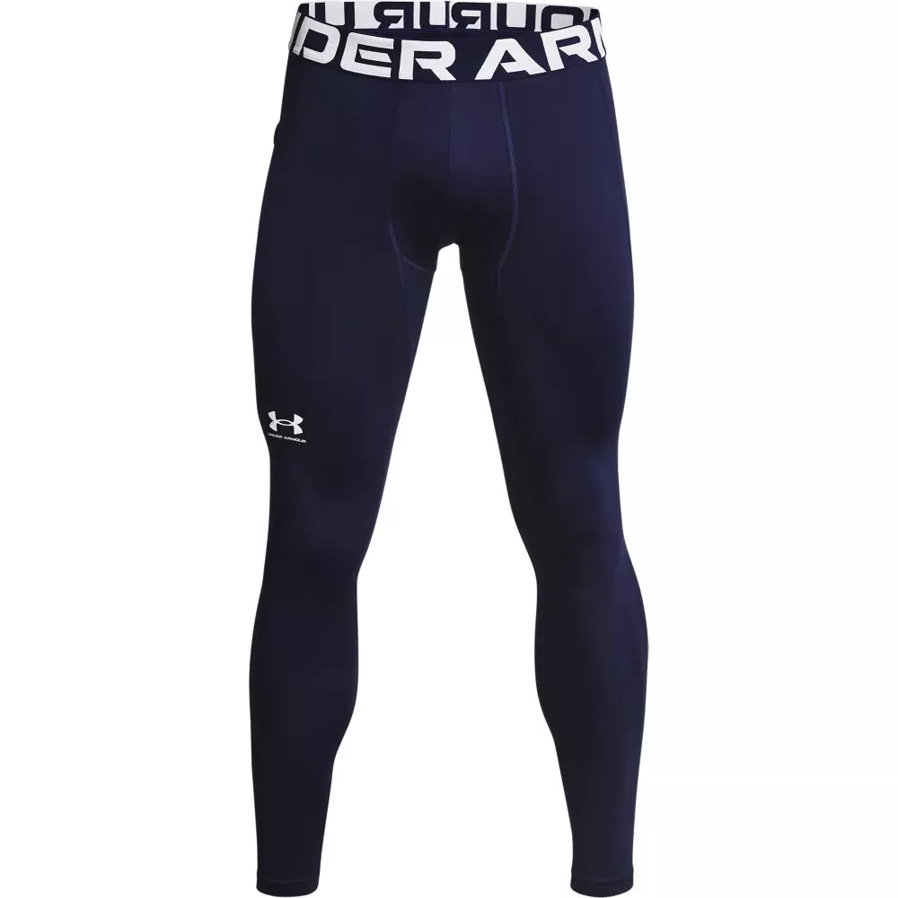 Under Armour Men's Navy/White ColdGear Leggings - NAVY/WHITE